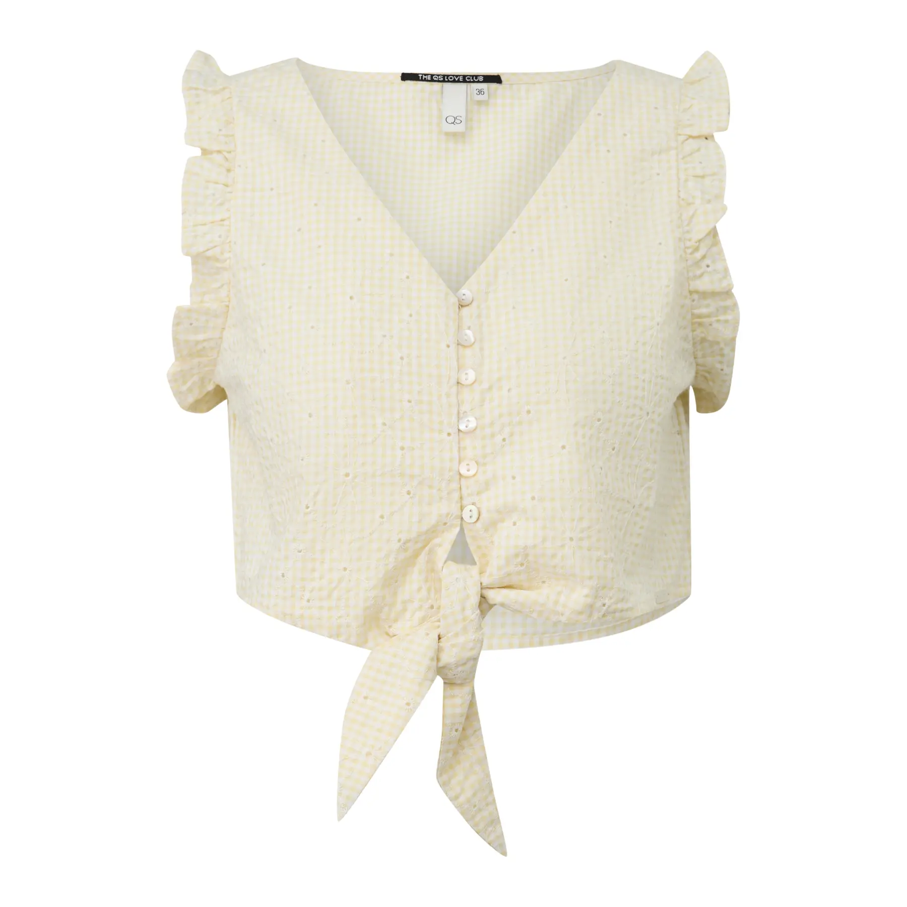 Kurzärmlige Karobluse Damen QS Vichy