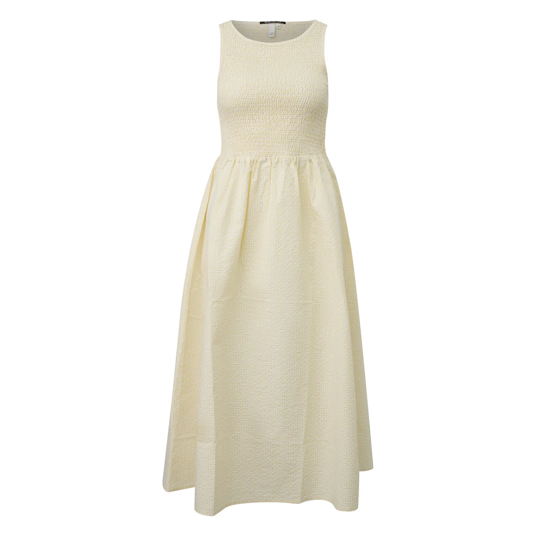 Lange Kleid mit smockiertem Oberteil Vichy-Muster Damen QS