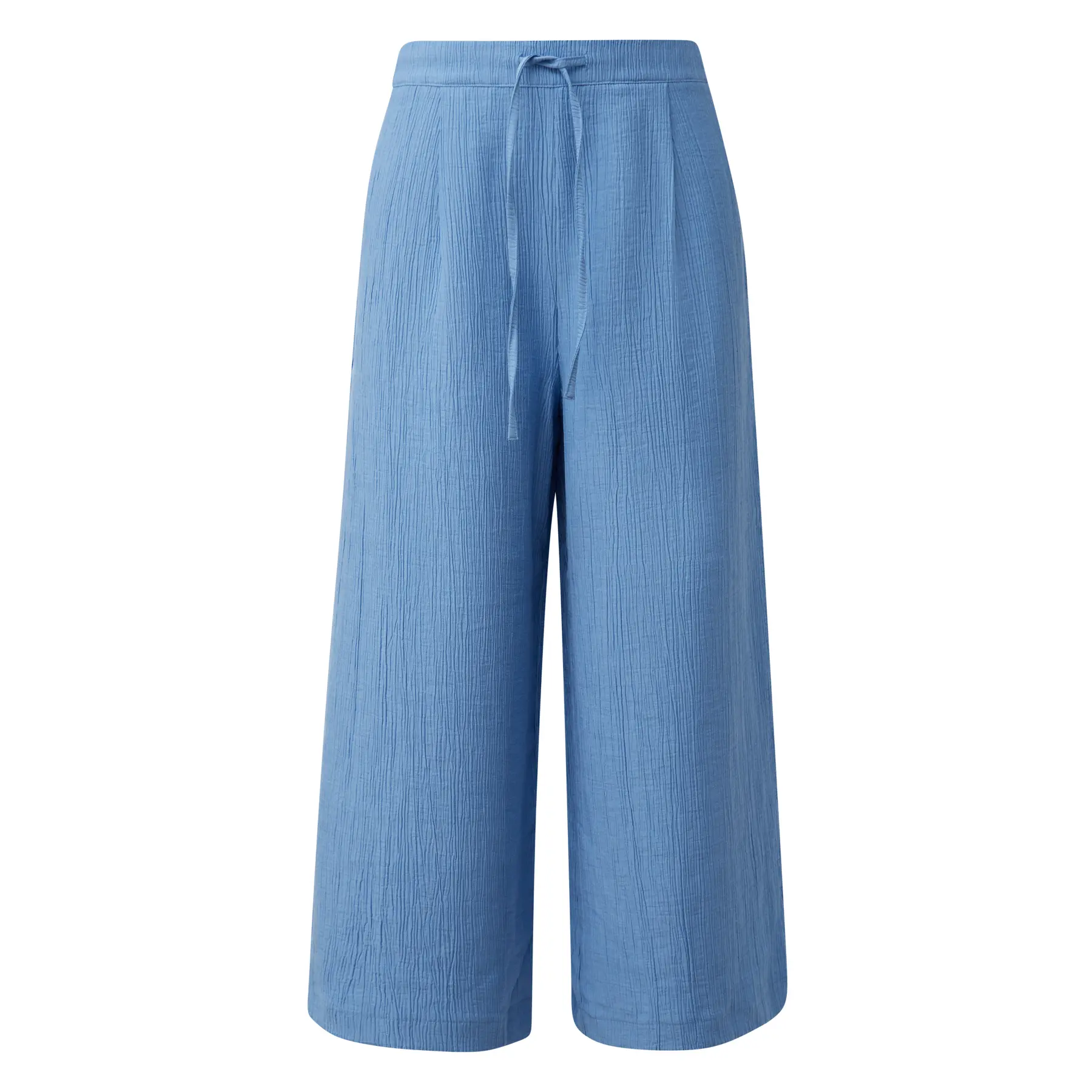 Strukturierte Plissee-Culotte-Hose aus Crêpe für Frauen QS