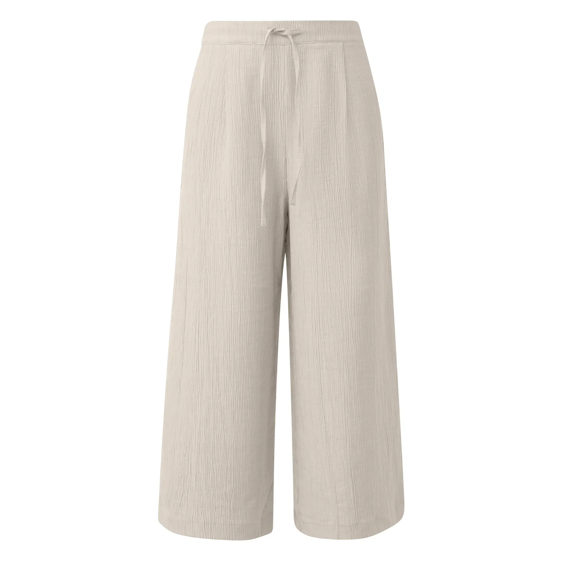 Strukturierte Plissee-Culotte-Hose aus Crêpe für Frauen QS