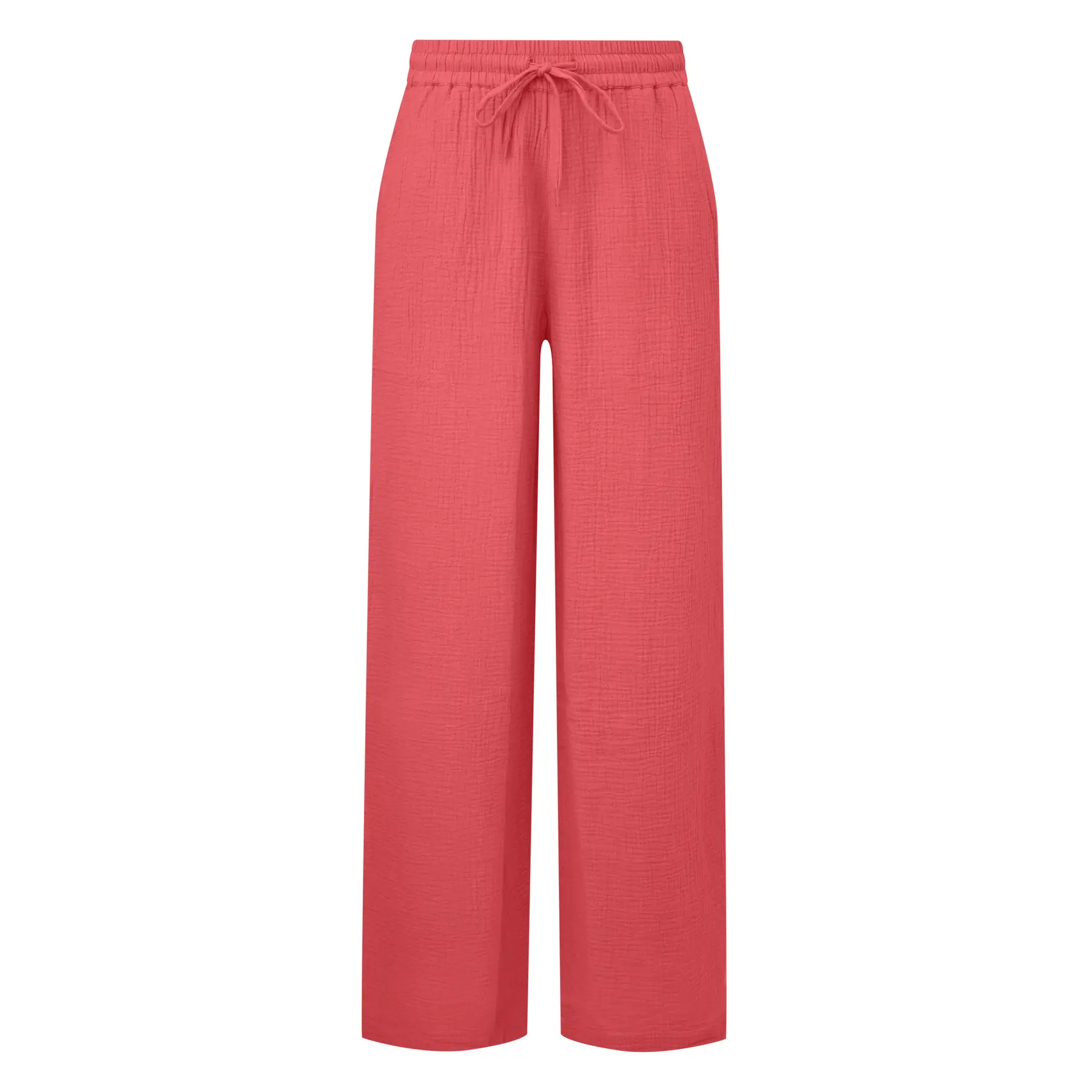 Leichte Chiffonweitjeans mit elastischem Bund für Damen QS