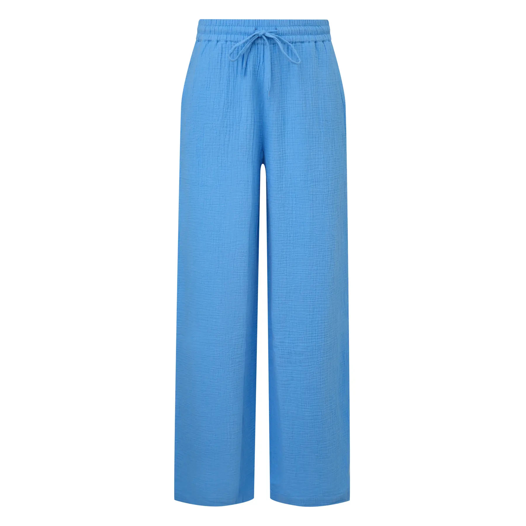 Leichte Chiffonweitjeans mit elastischem Bund für Damen QS