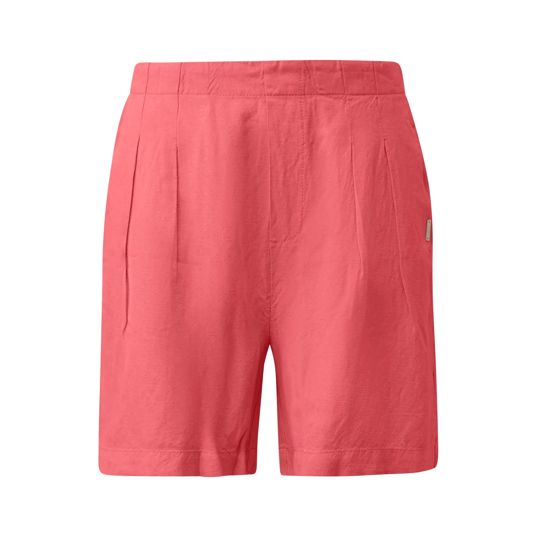 Leinen Bundfalten Shorts Damen QS