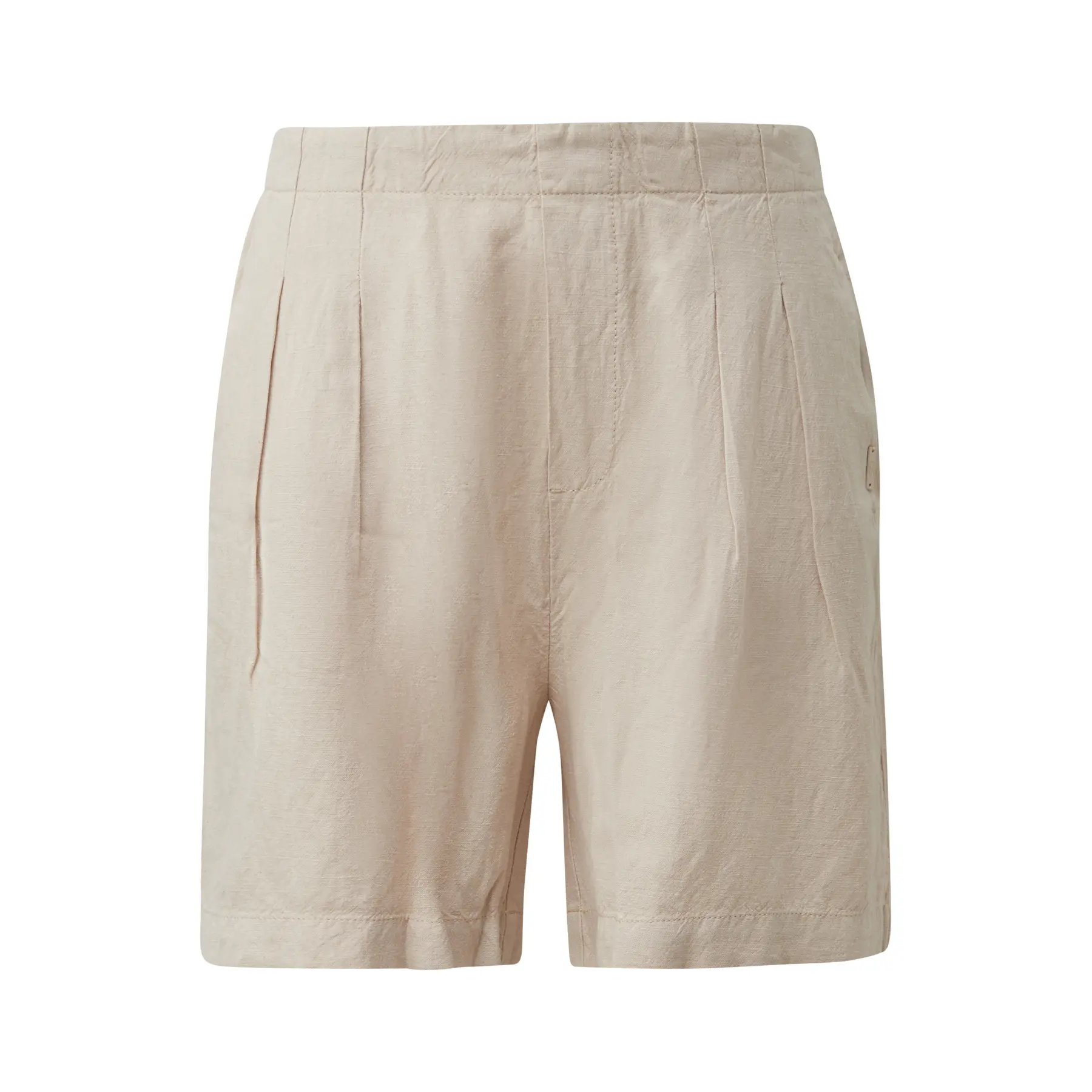 Leinen Bundfalten Shorts Damen QS