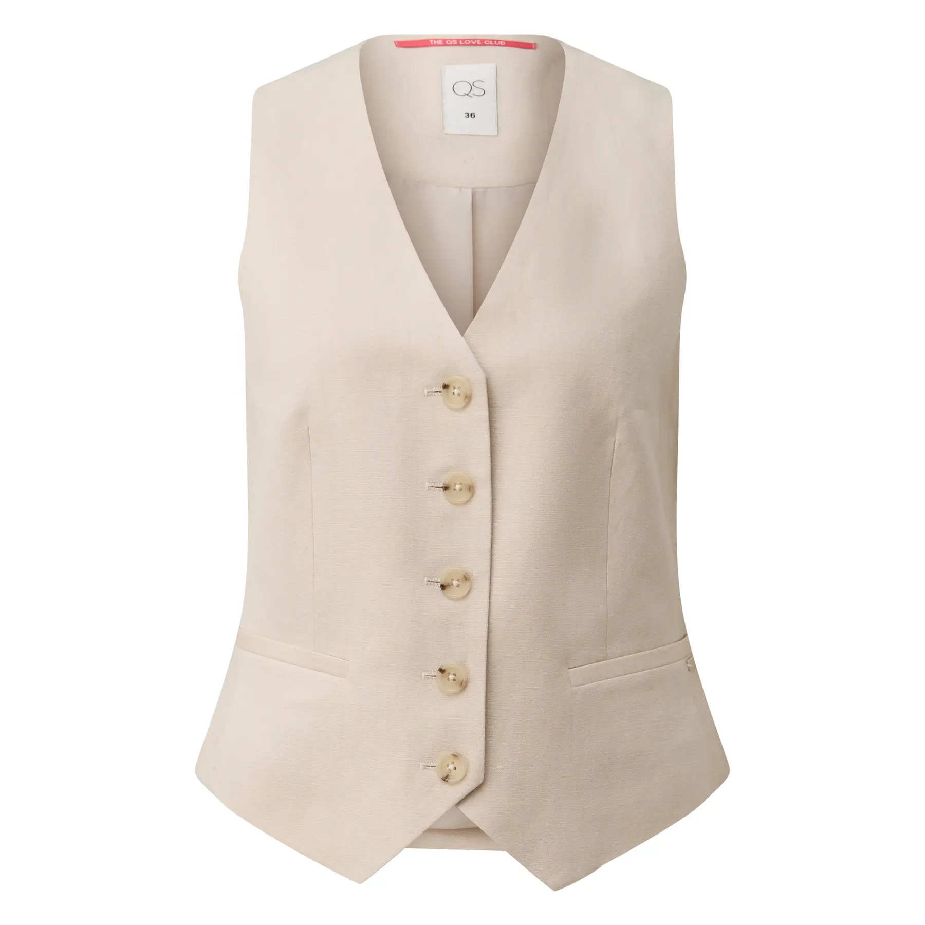 Dames linnenmix gilet QS