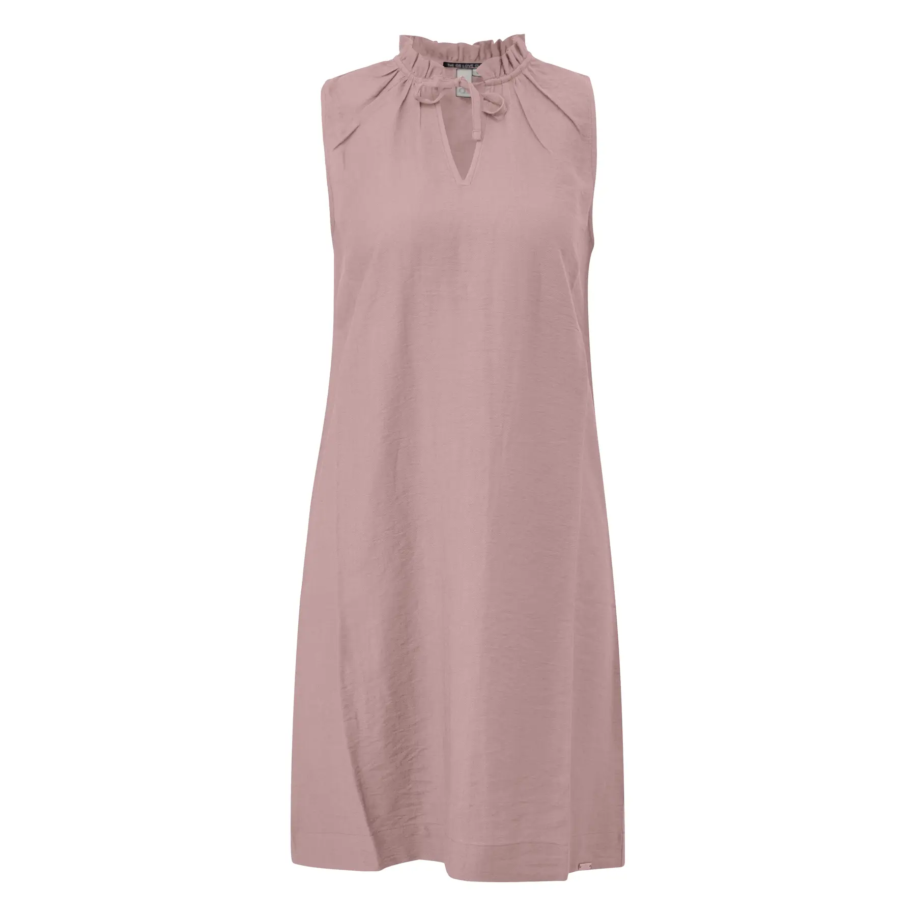 Kleid aus Viskose-Mix mit Knotendetail am Ausschnitt Damen QS