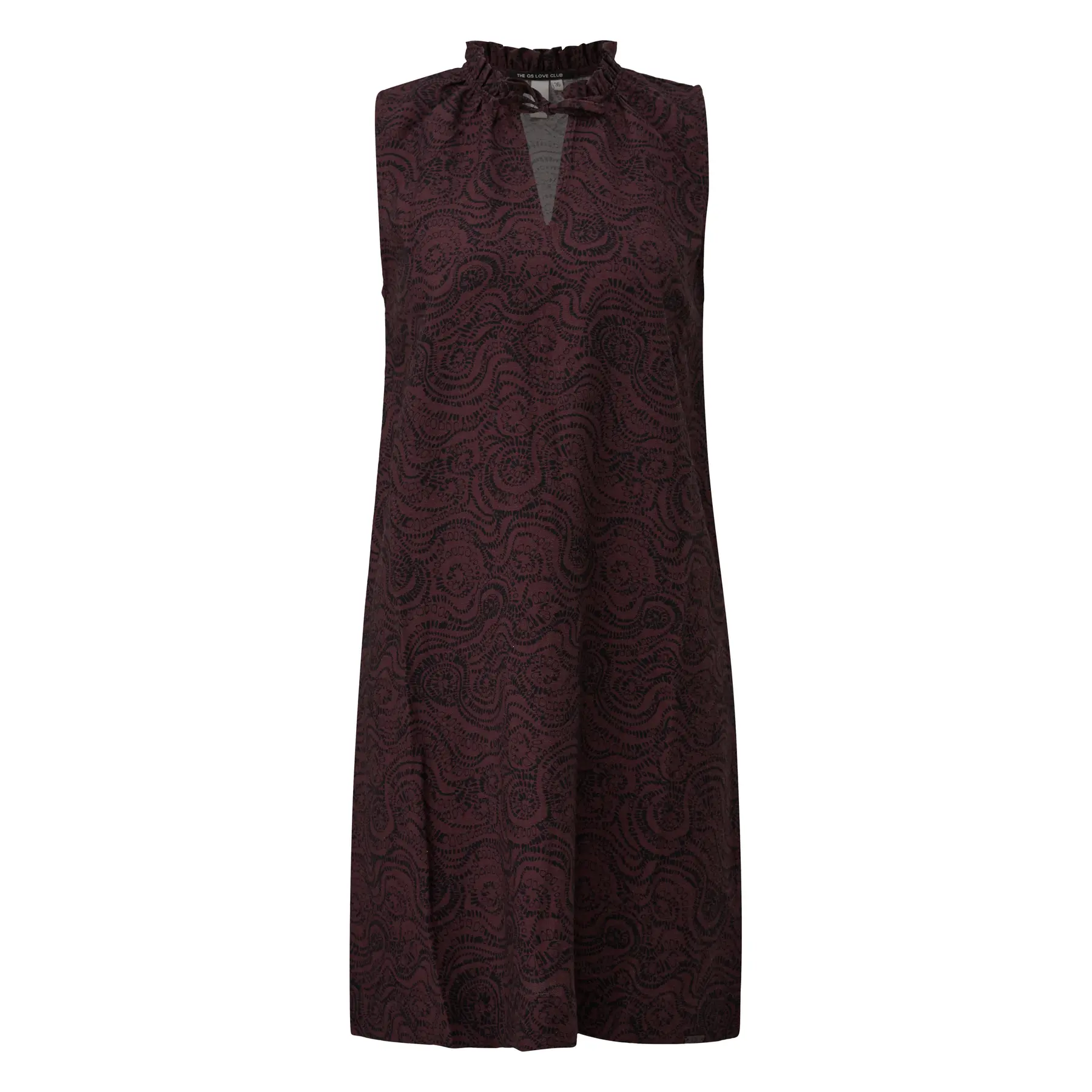 Kleid aus Viskose-Mix mit Knotendetail am Ausschnitt Damen QS