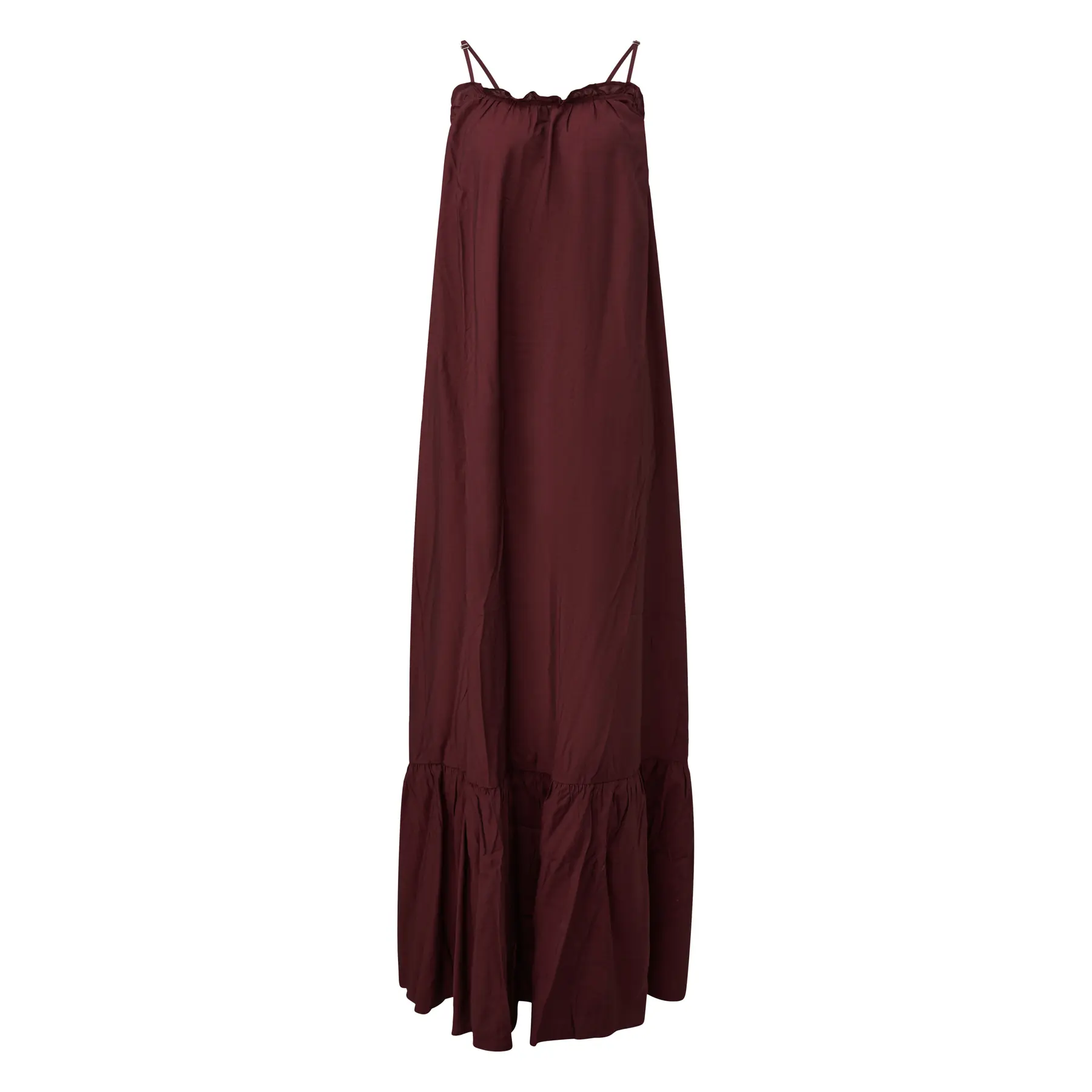 Fließendes Maxikleid mit Volant-Saum für Frauen QS