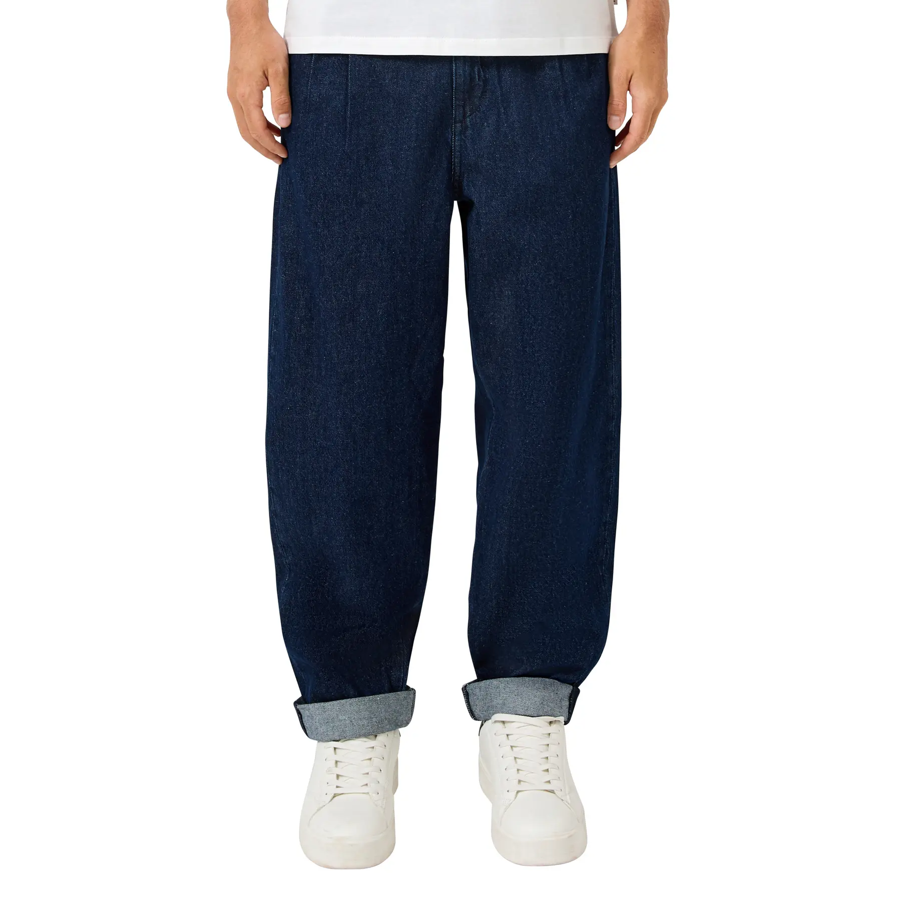 Plissierte Denim-Jeans QS