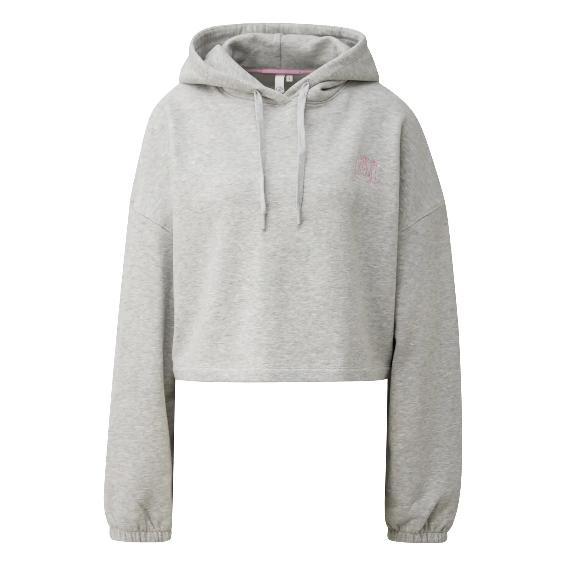 Hoodie mit fester Kapuze und dezenter Stickerei Damen QS