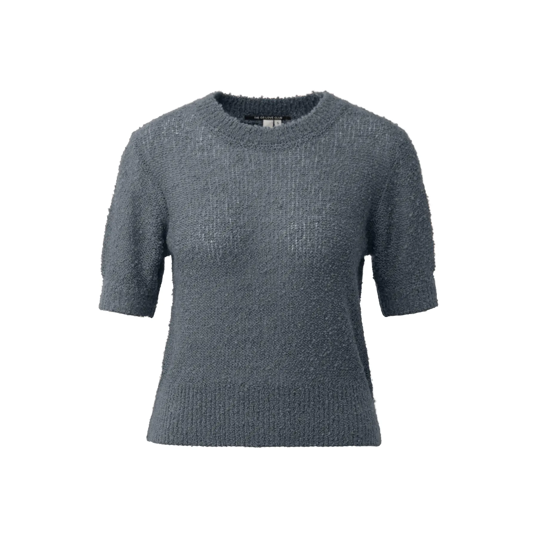 Pull aus Boucle-Material mit kurzen Ärmeln für Damen QS Regular Fit