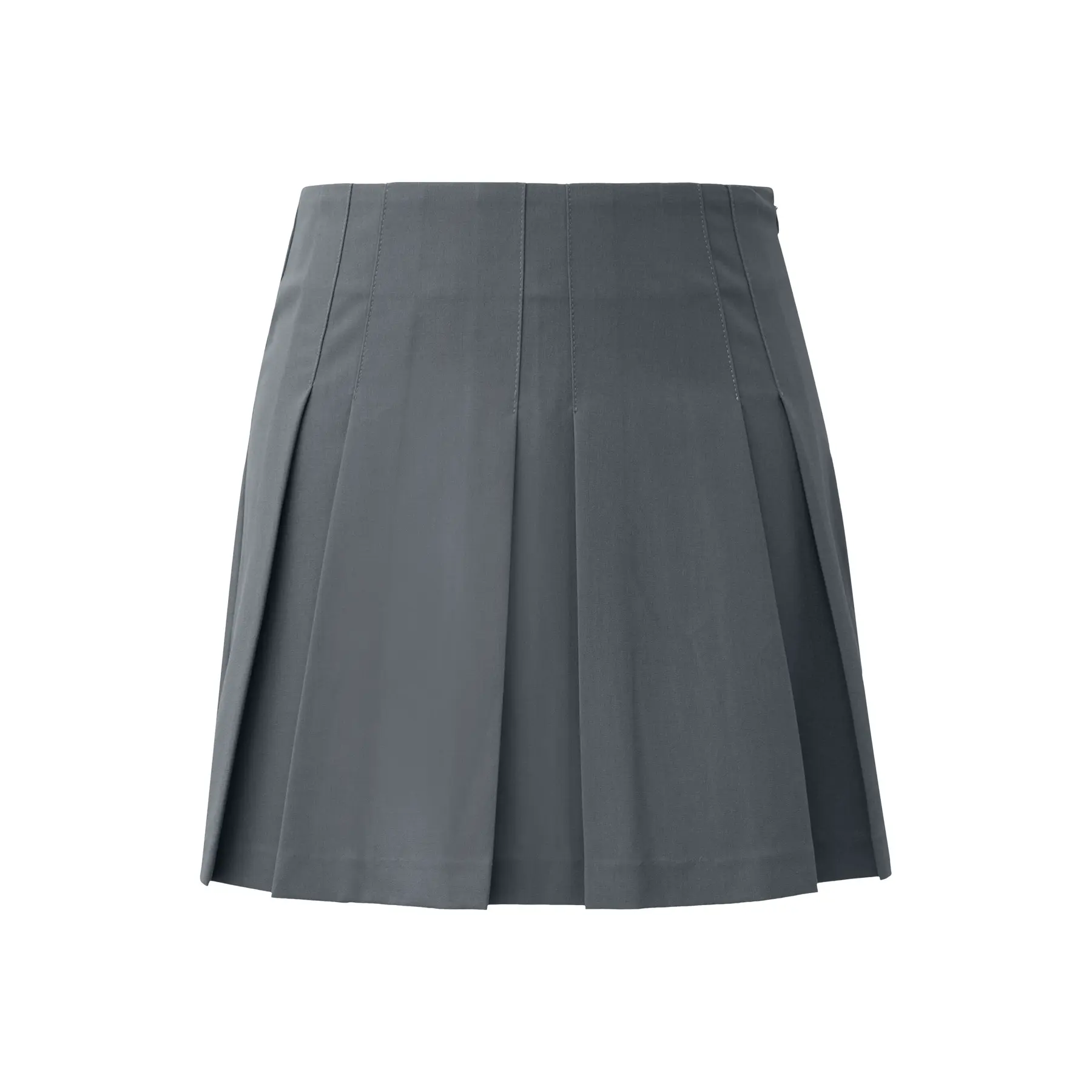 Mini gonna svasata plissettata con zip invisibile donna