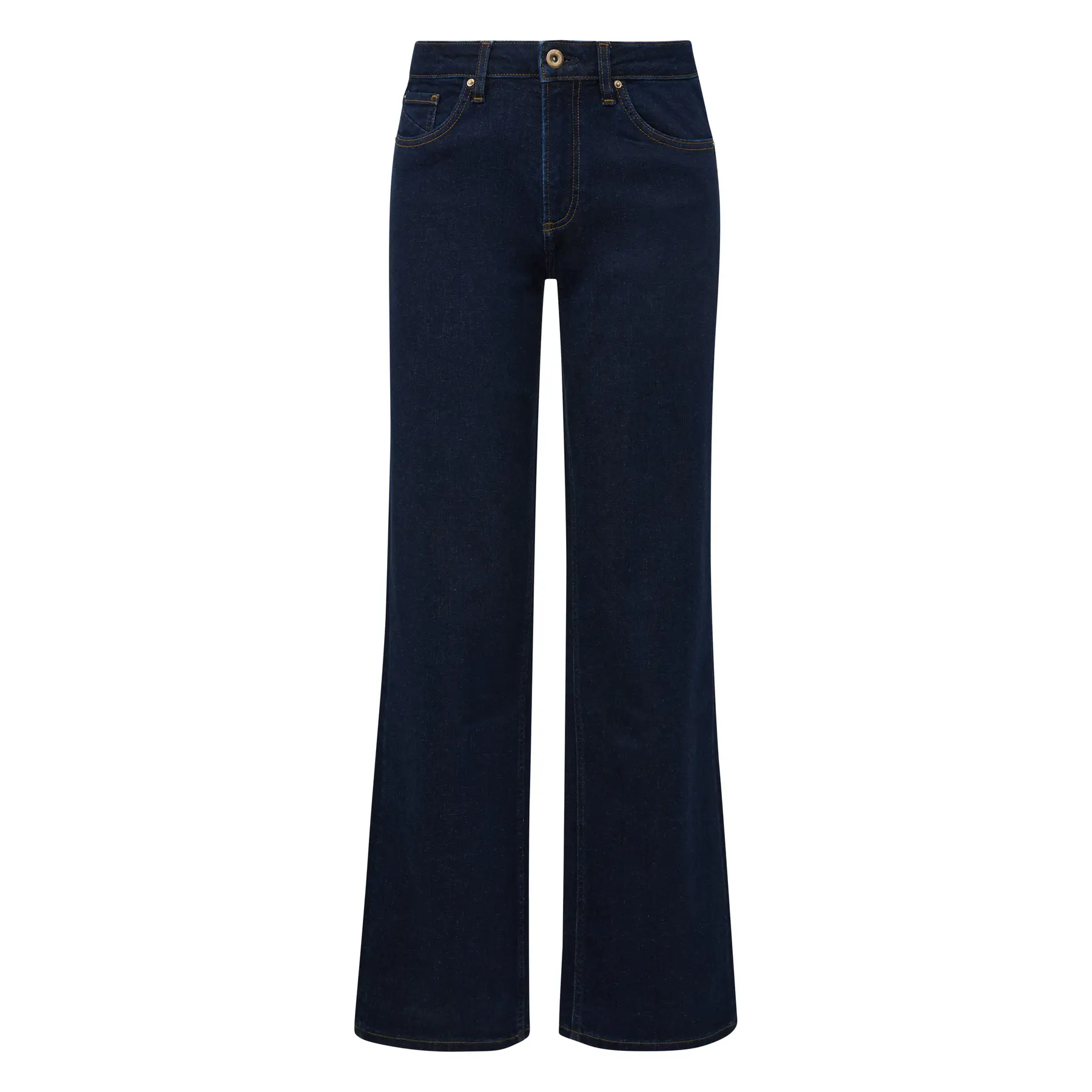 Jeans catie a vita alta gamba larga donna