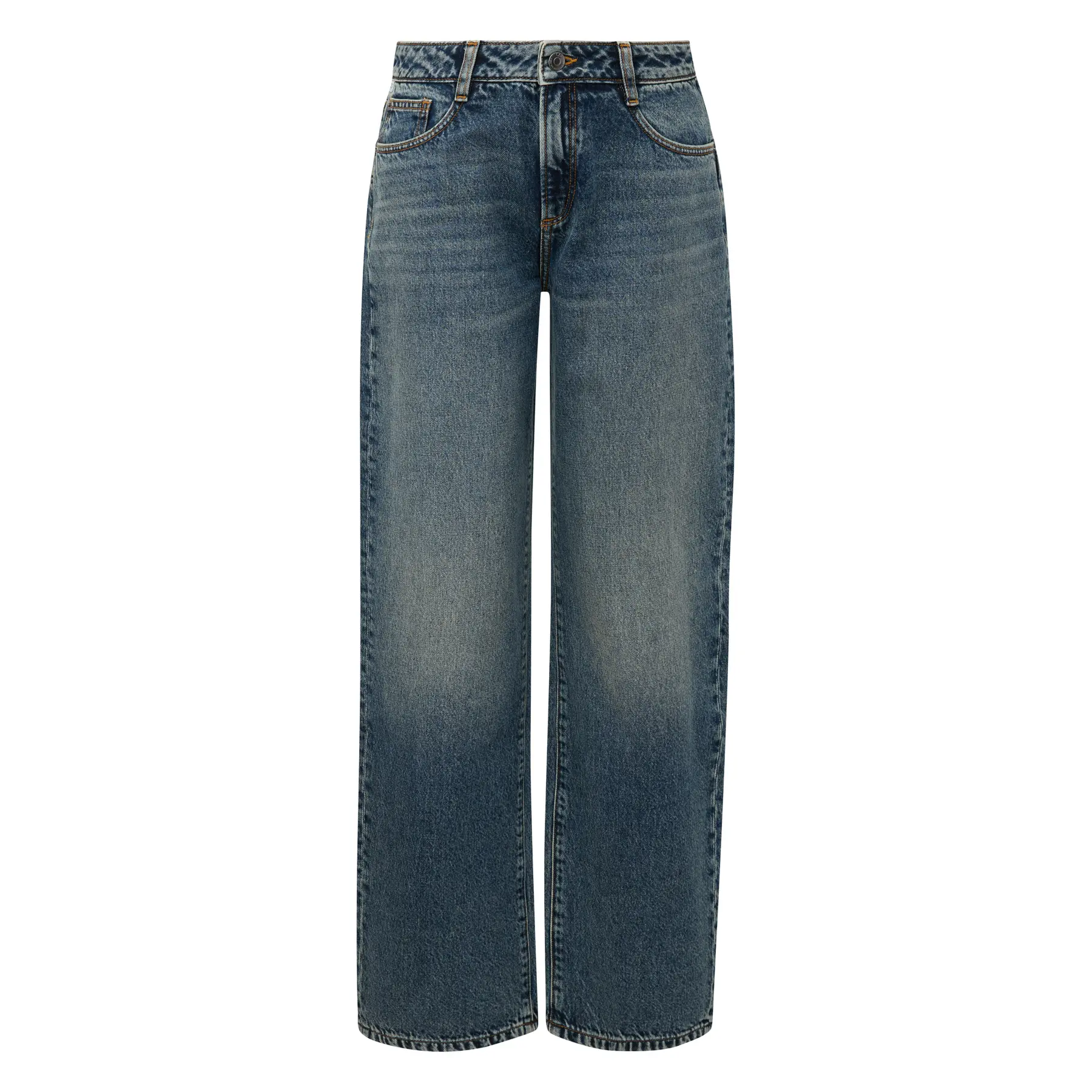 Jeans a gamba ampia vita media donna