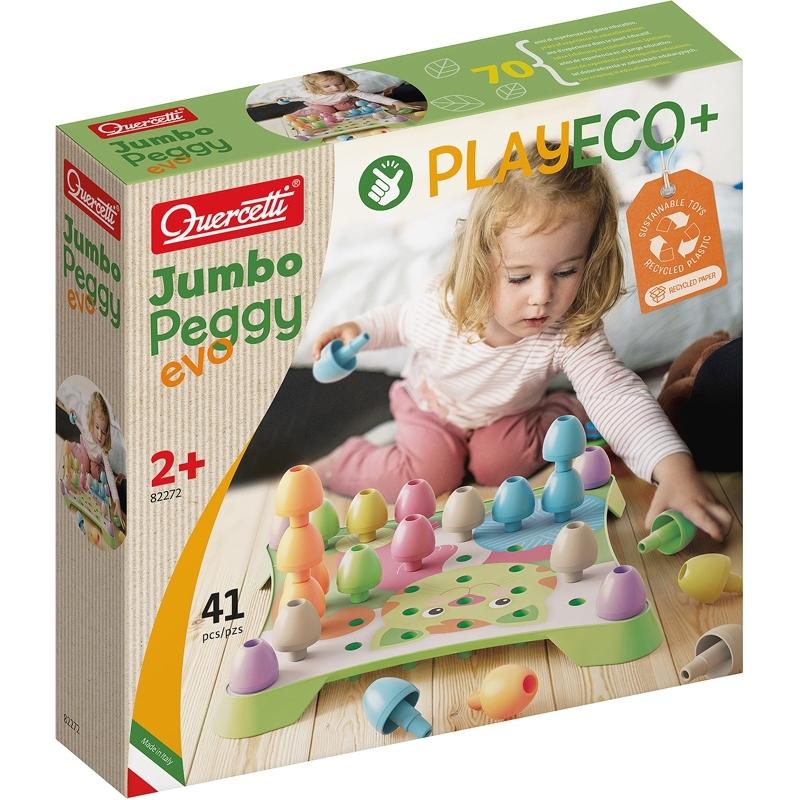 8007905822722 - Play Eco+ Jumbo Peggy Evo Mosaik-Steckspiel aus Biokunststoff (41 Teile)