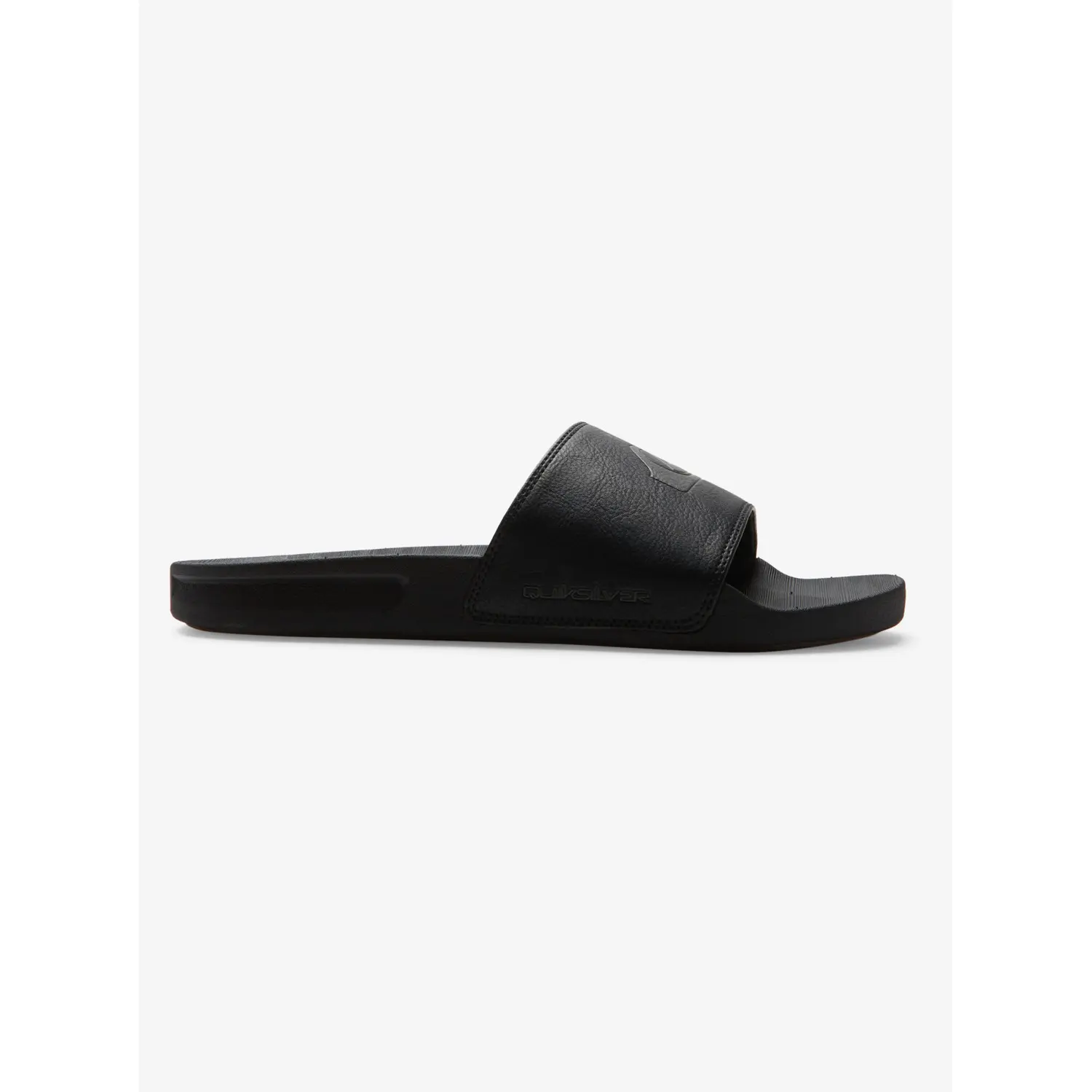 Quiksilver Men's Noir Double Adjustt Leather Sliders Rivi