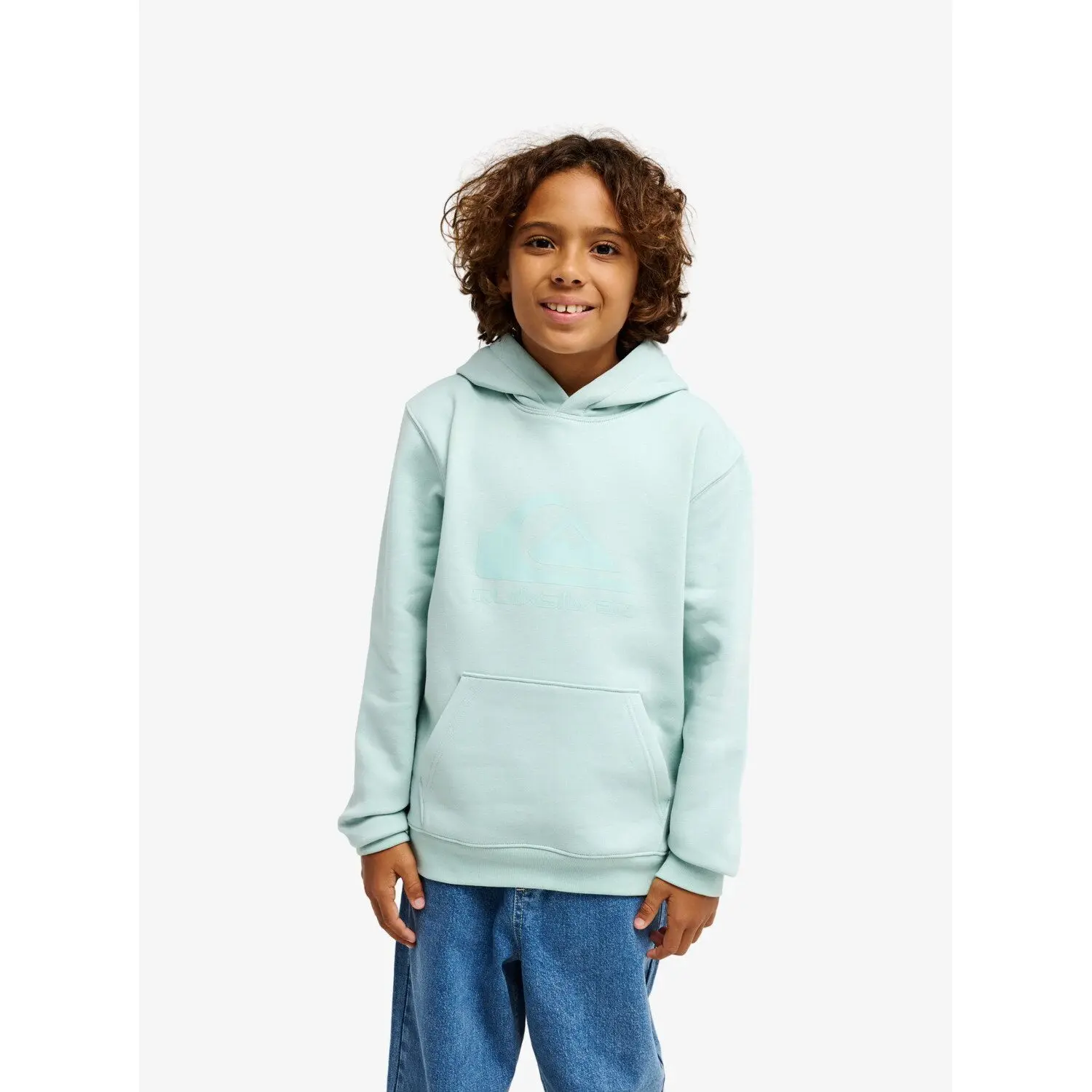 Quiksilver Men's Bleu Child Hoodie Comp Logo
