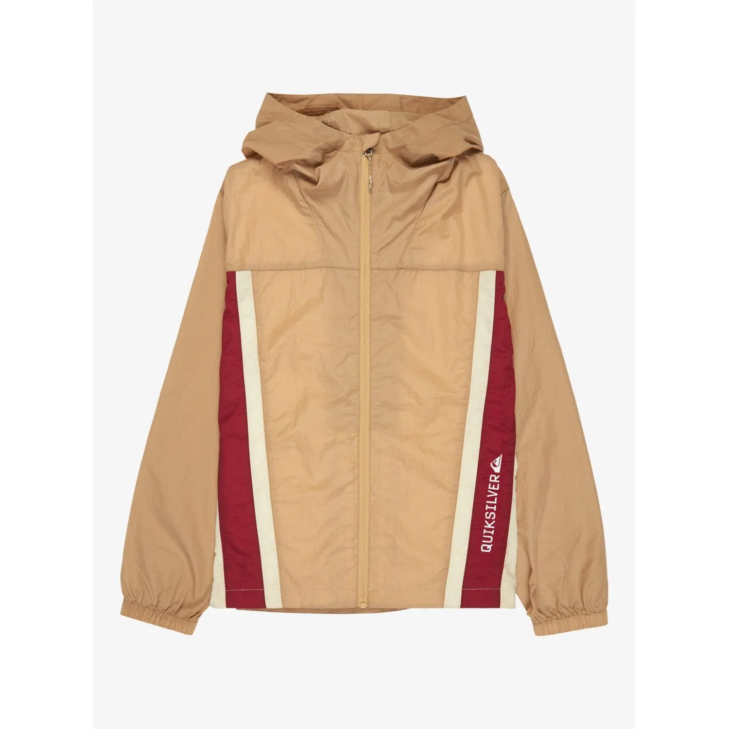 Quiksilver Boys Beige Kids' Hooded Windbreaker Clicker