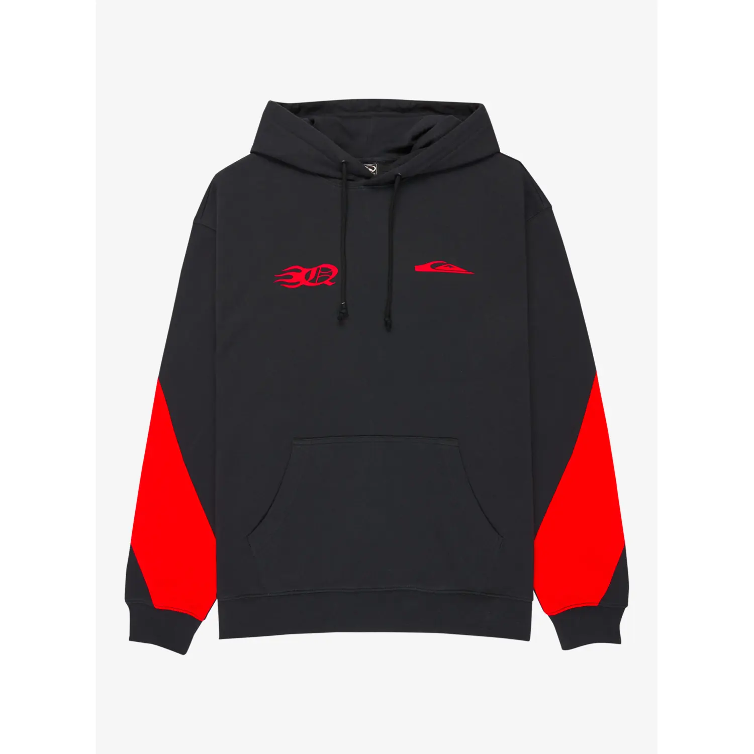 Quiksilver Men's Noir Hooded Sweatshirt Mercury Trident