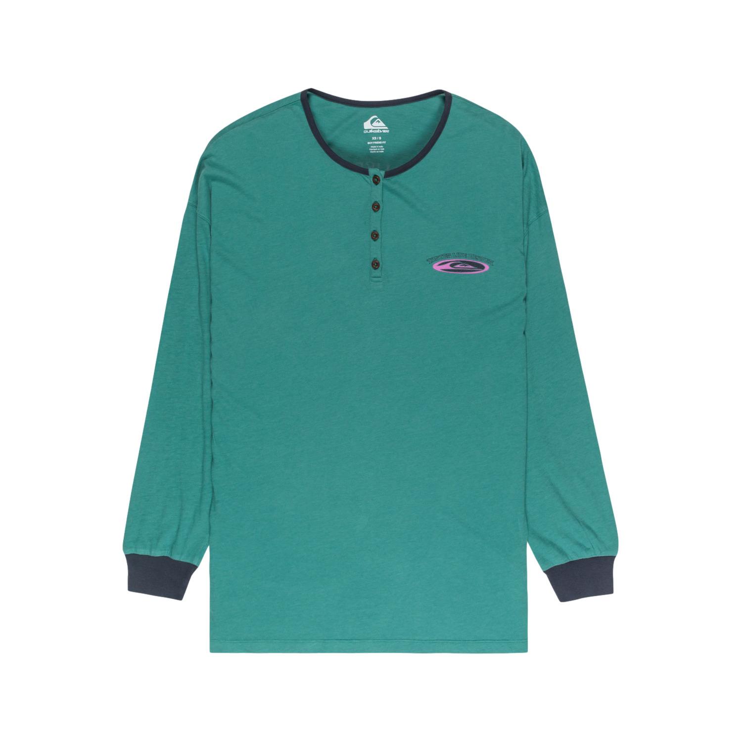 Maglietta a manica lunga da donna  Henley