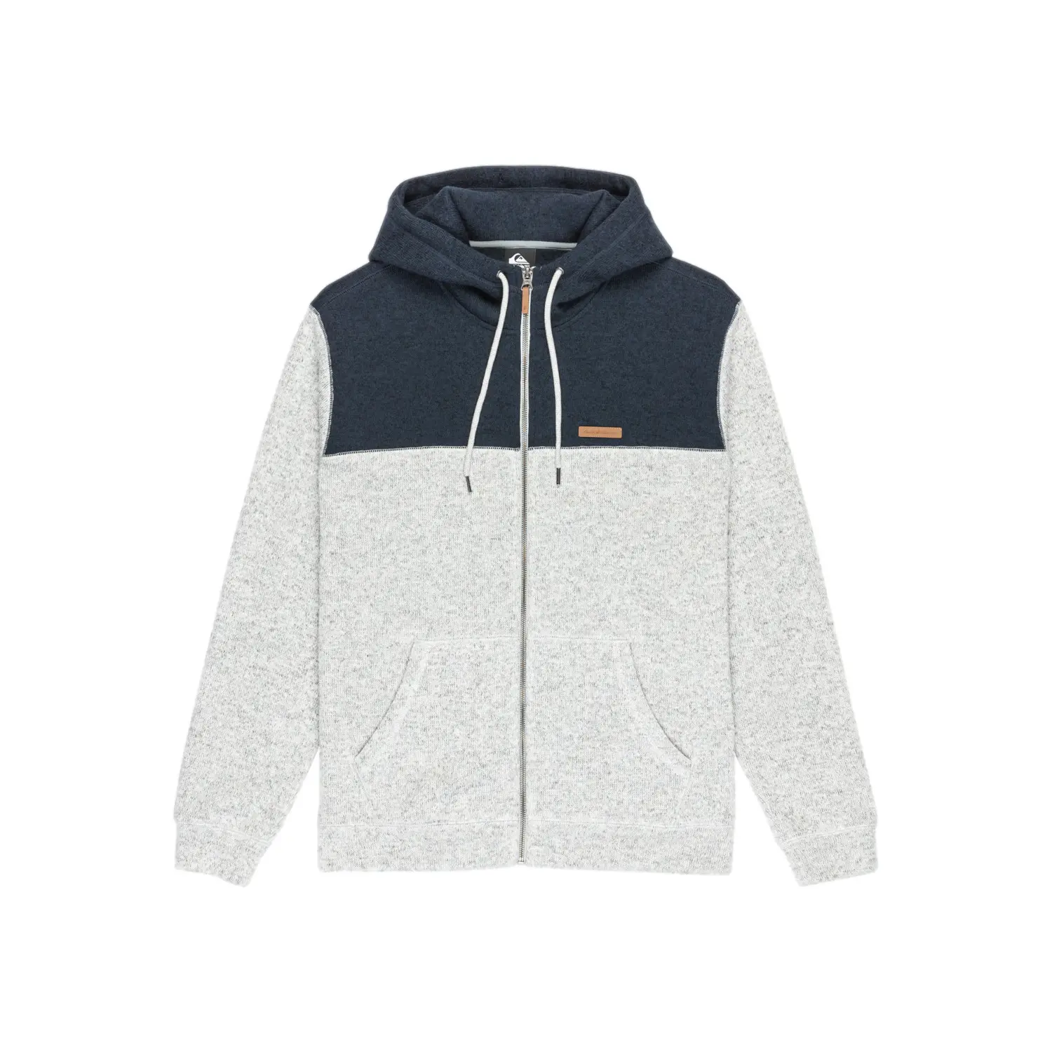Quiksilver Men's Gris Zip-Up Hoodie Keller Block