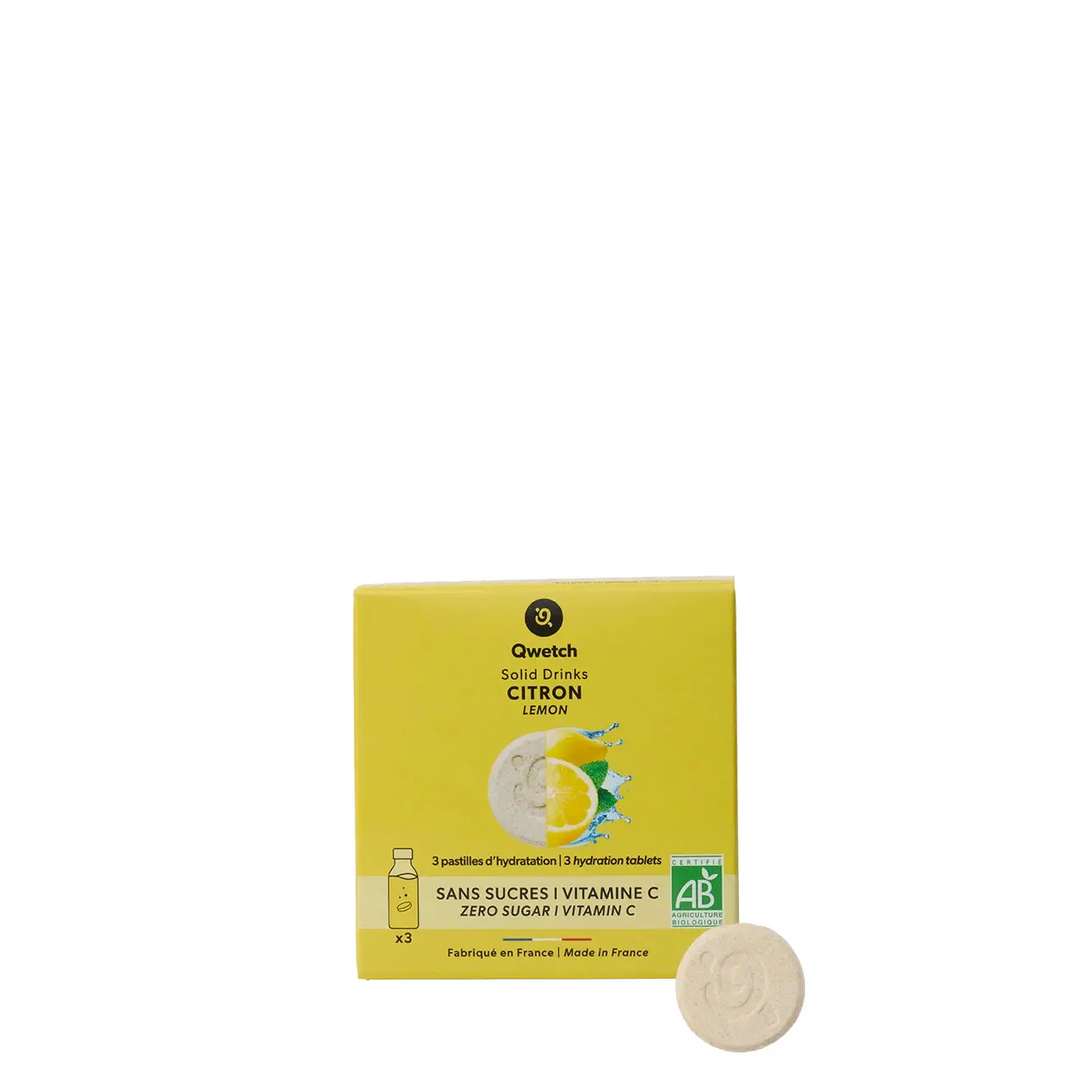 Pastille d'hydratation citron Qwetch (x3)
