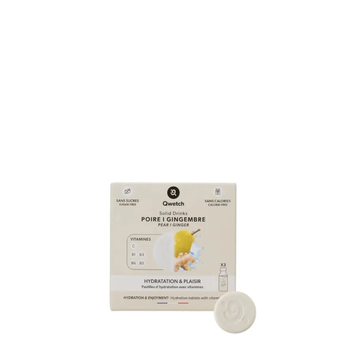 Pastille d'hydratation poire & gingembre Qwetch (x3)