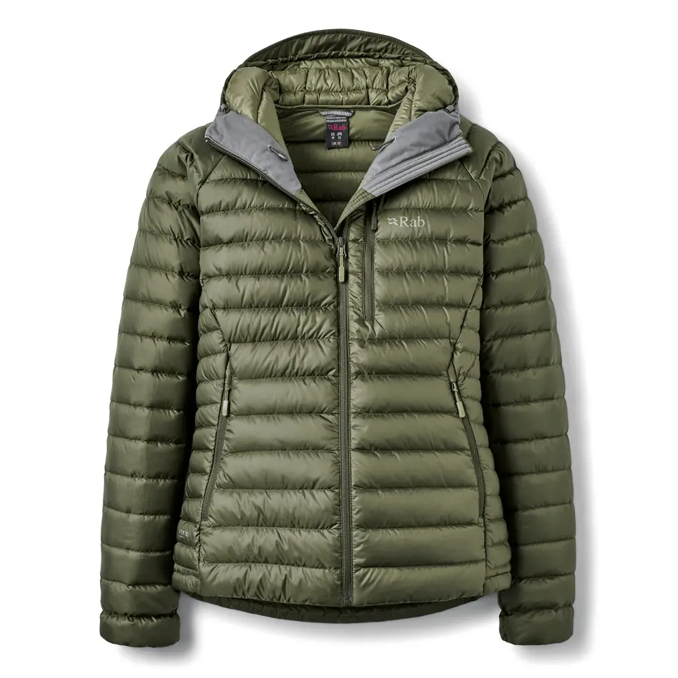 Daunenjacke  mit Kapuze, Damen Rab Microlight Alpine