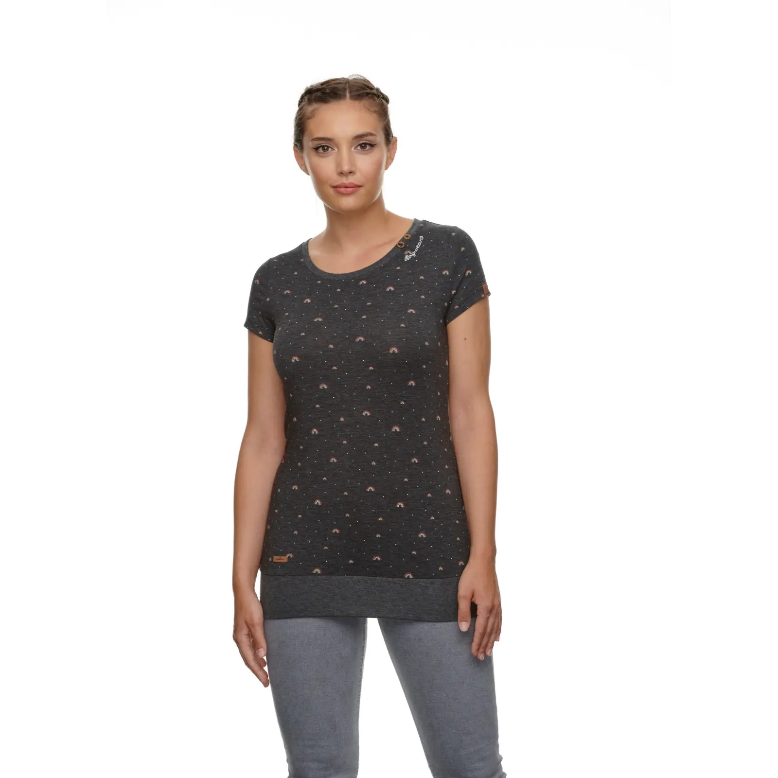 Damen T-Shirt Ragwear Lesly Rainbow