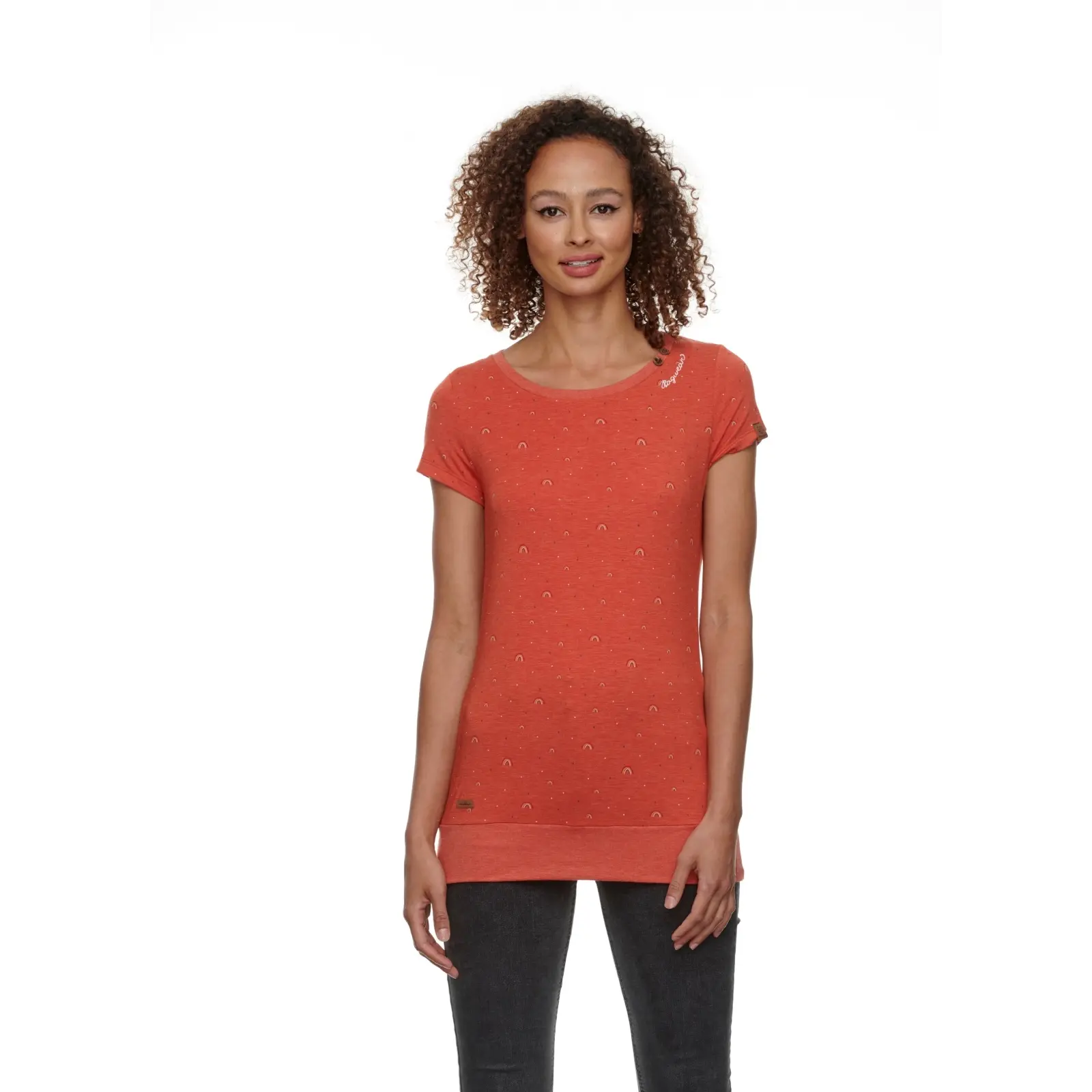 Damen T-Shirt Ragwear Lesly Rainbow