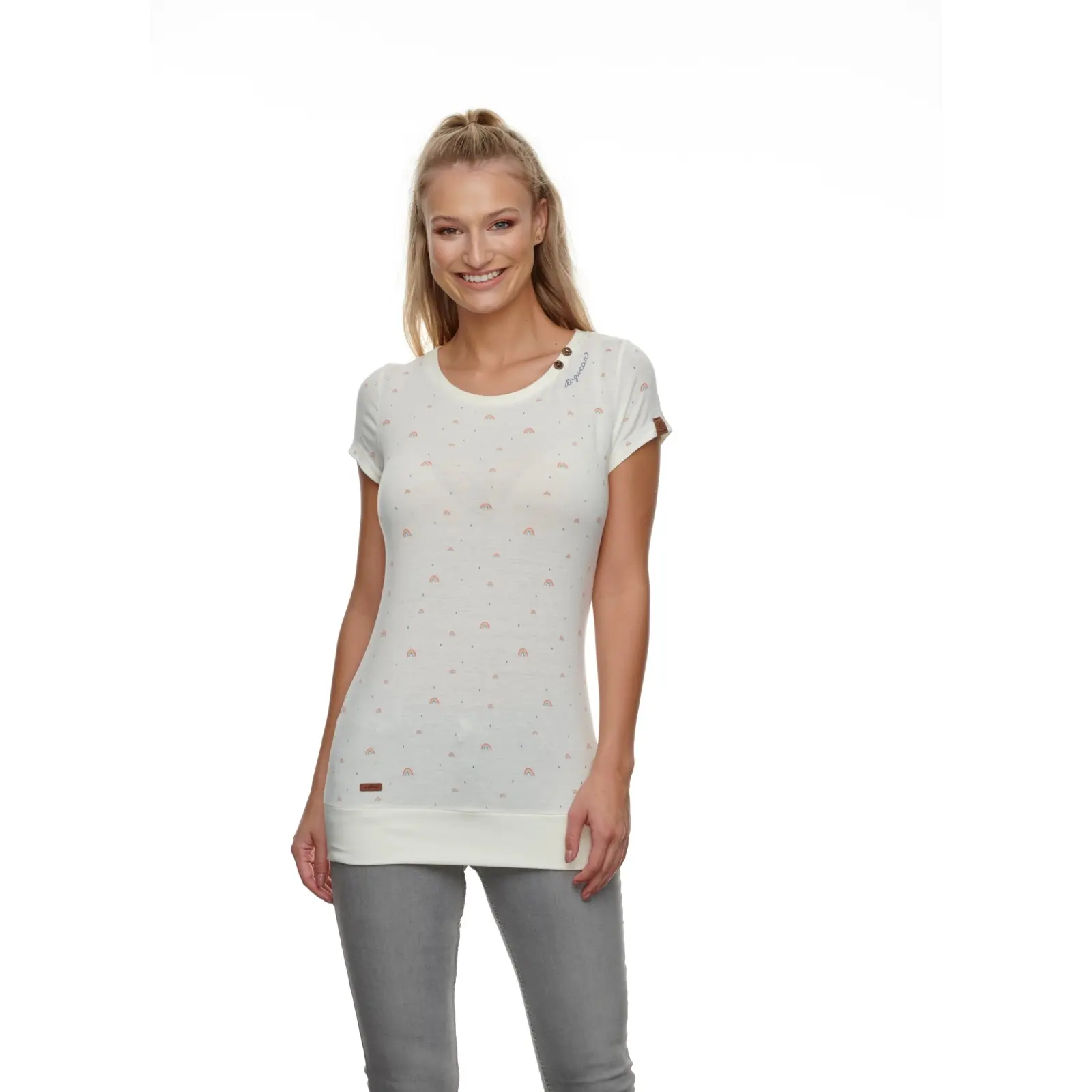 Damen T-Shirt Ragwear Lesly Rainbow