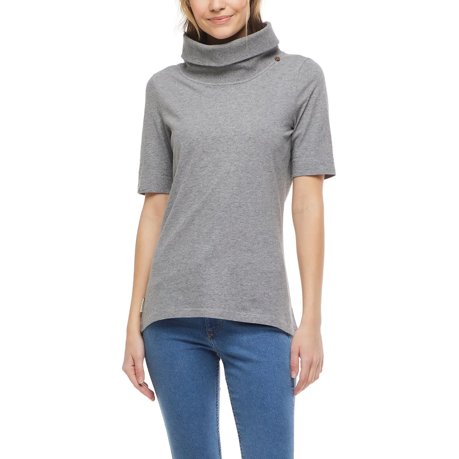 Rollkragen-T-Shirt aus Baumwolle Damen Ragwear Lektra