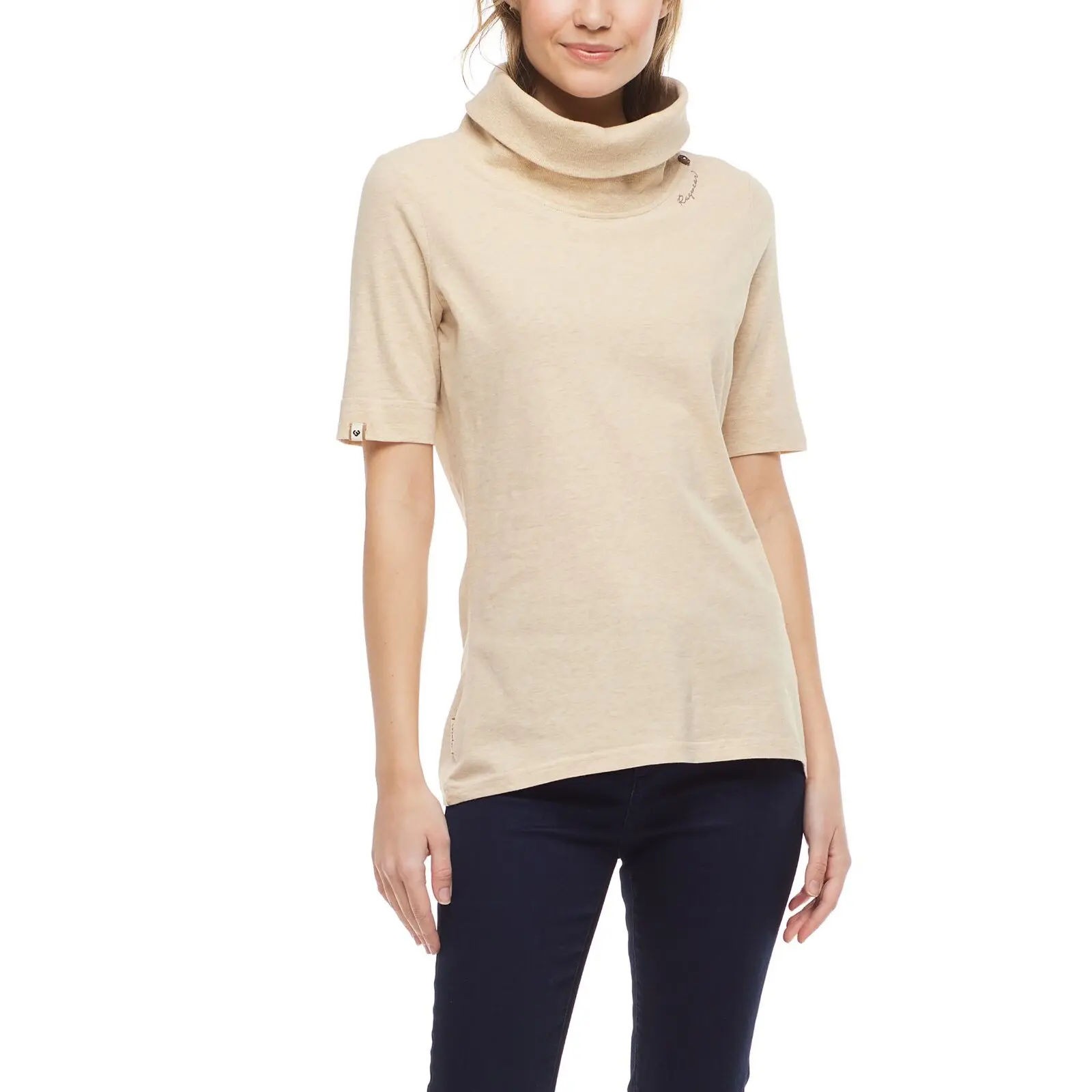 Rollkragen-T-Shirt aus Baumwolle Damen Ragwear Lektra