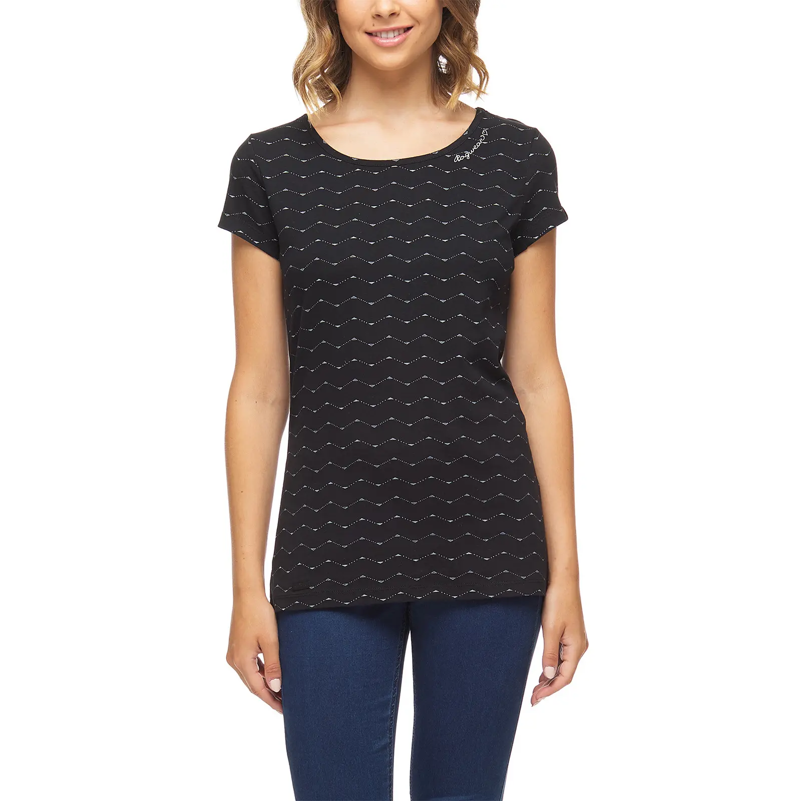 Damen T-Shirt Ragwear Mint Zig Zag