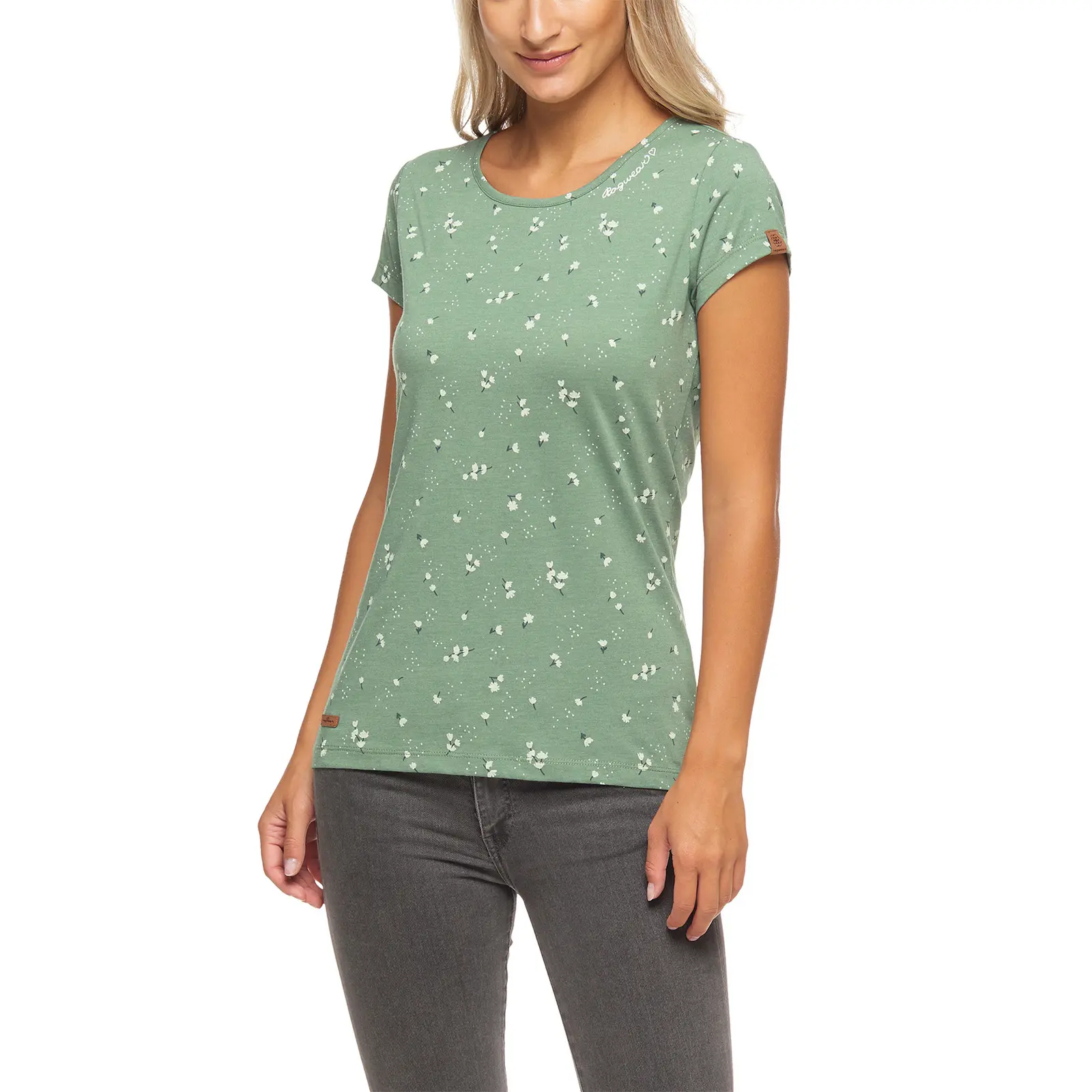 Damen T-Shirt Ragwear Mint Flower