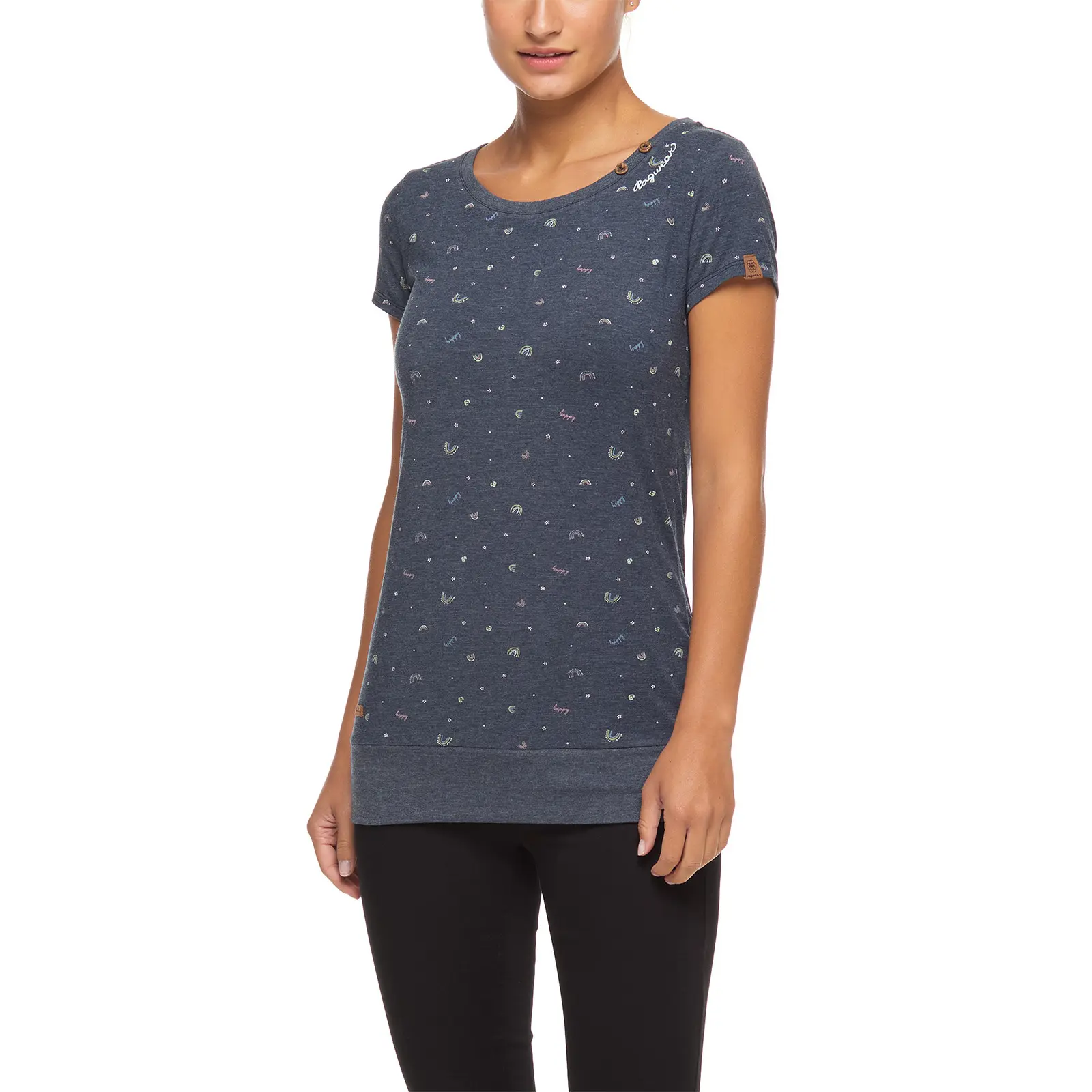 Damen T-Shirt Ragwear Lesly Rainbow