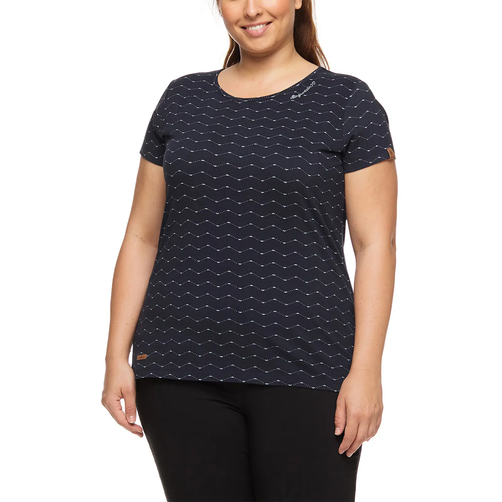 Damen T-Shirt Ragwear Mint Zig Zag Plus