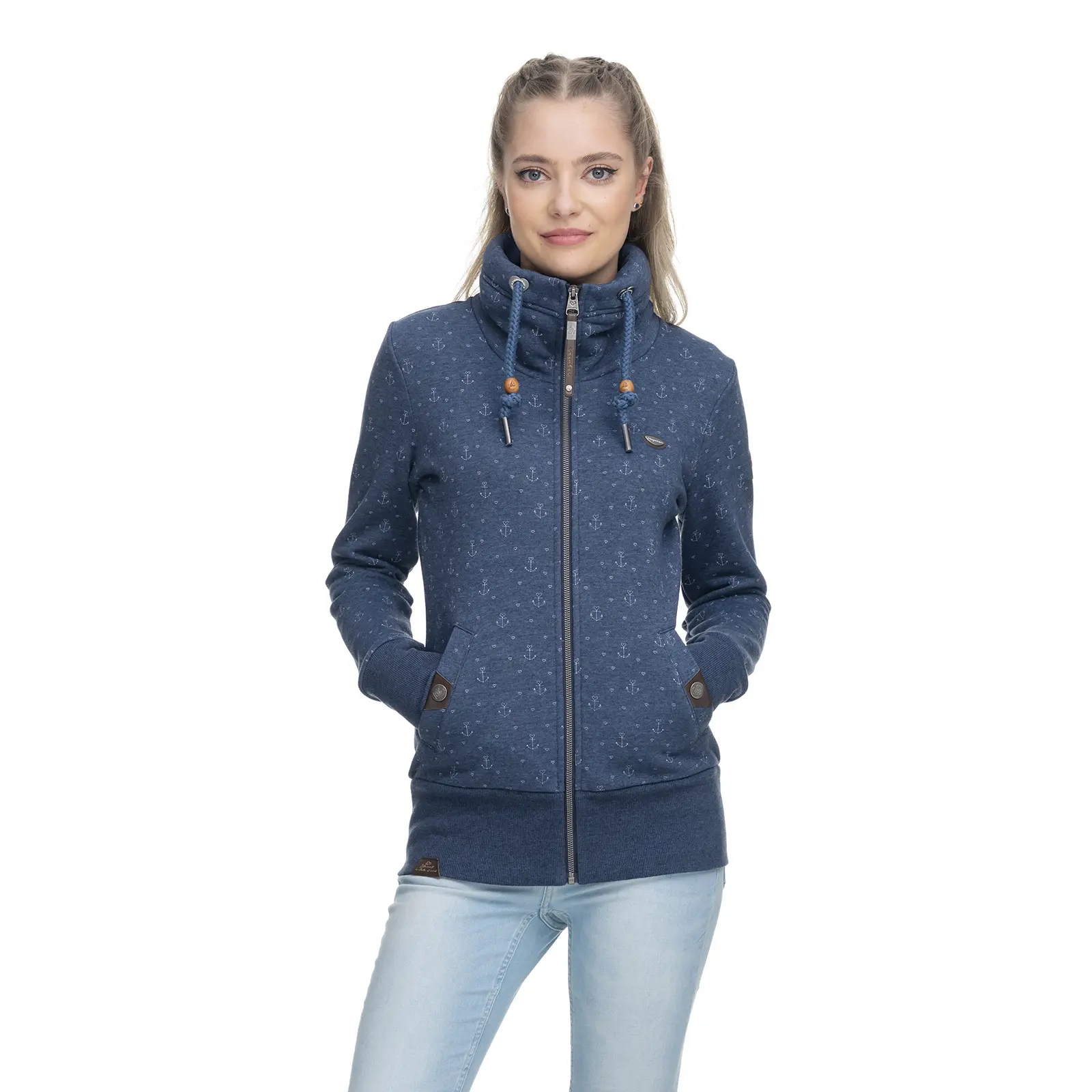 Sweatshirt mit Reißverschluss, Damen Ragwear Rylie Marina