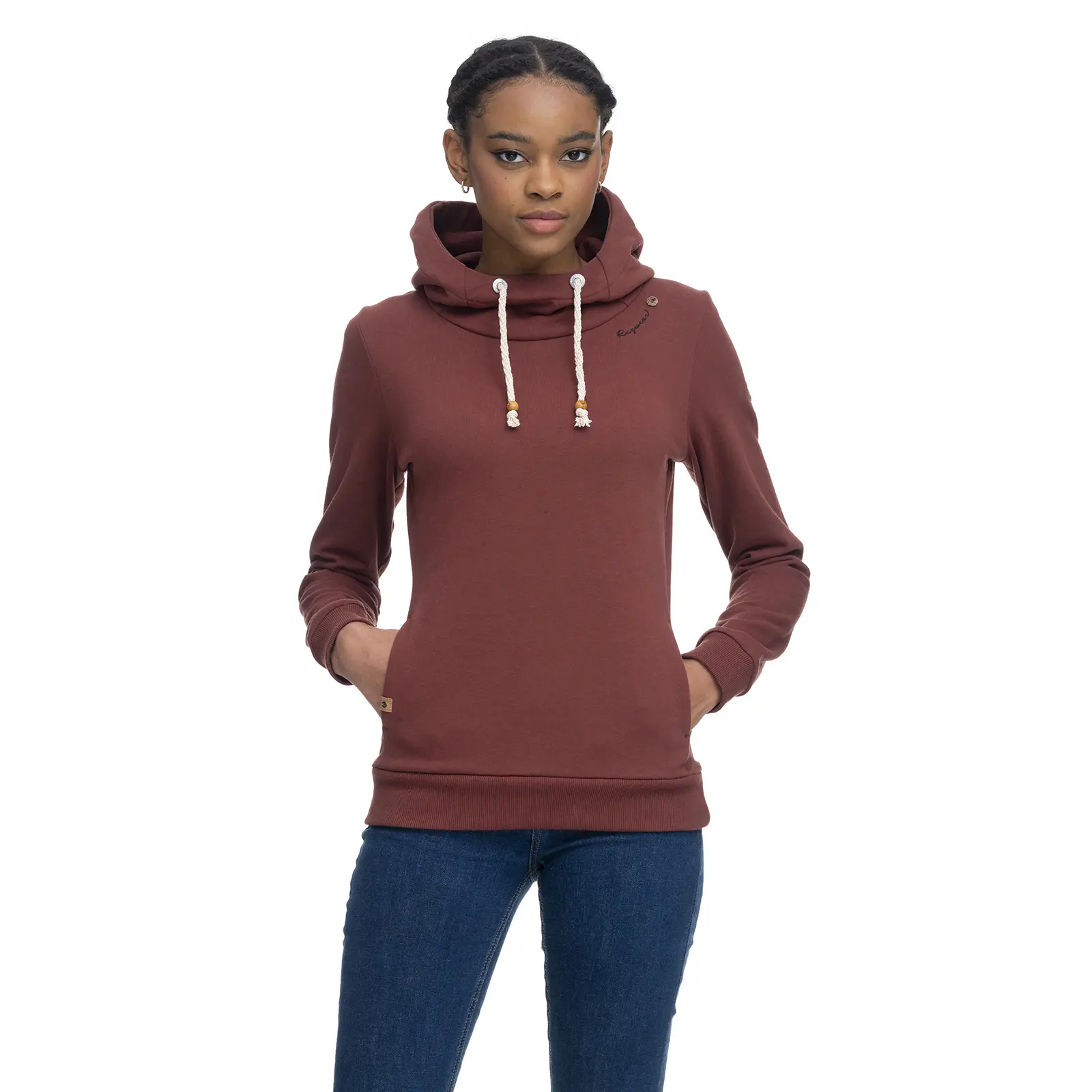 Felpa con cappuccio da donna  Flora Organic