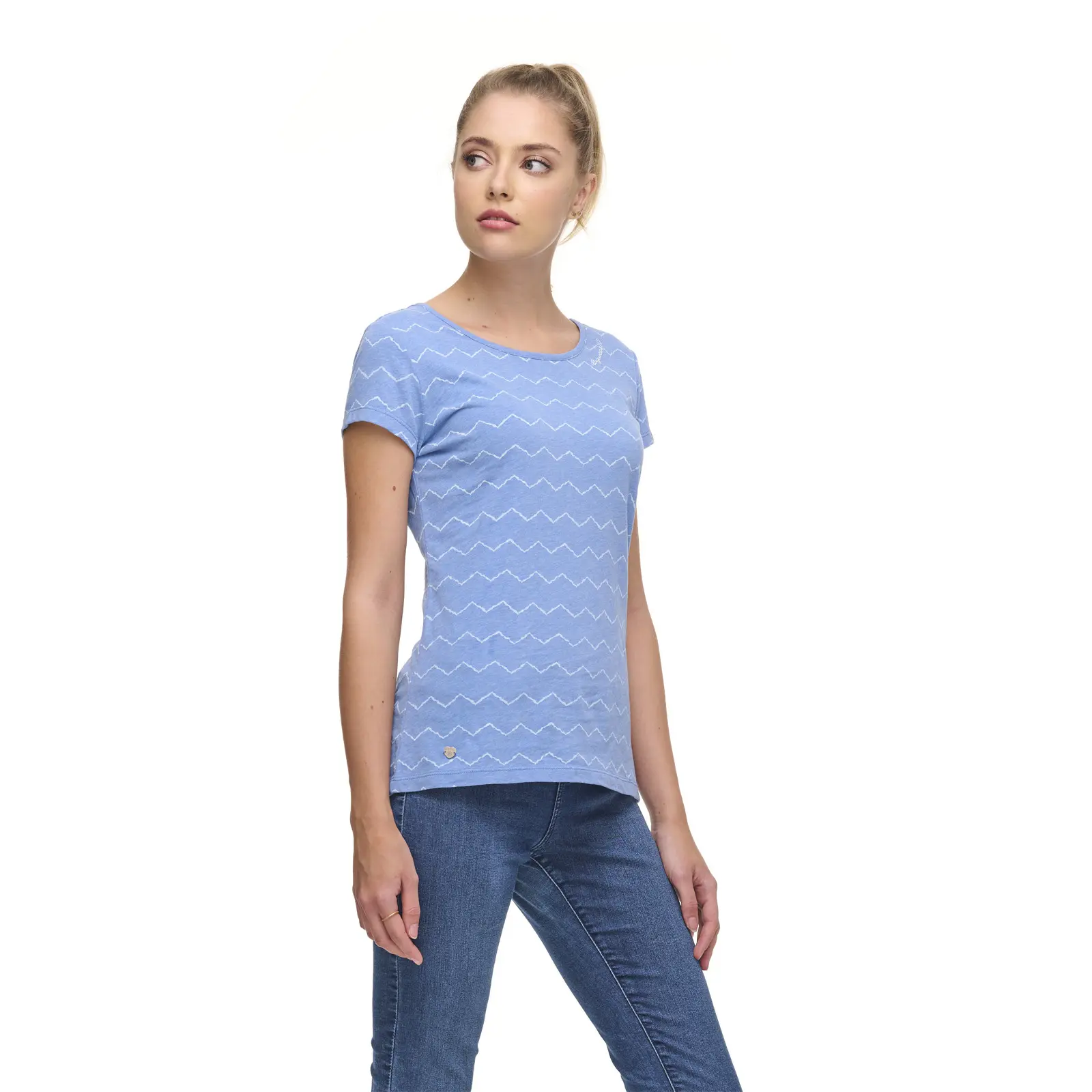 T-shirt da donna  Mint Zig Zag