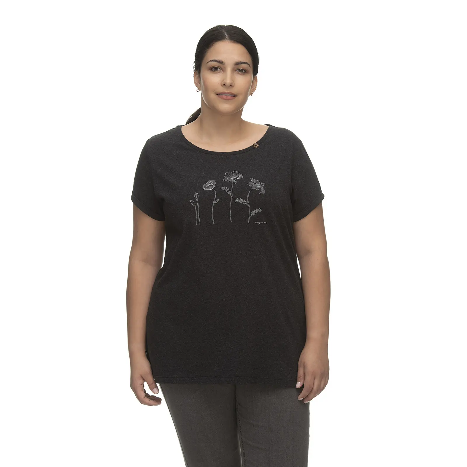 Damen T-Shirt Ragwear Mintt Print Plus