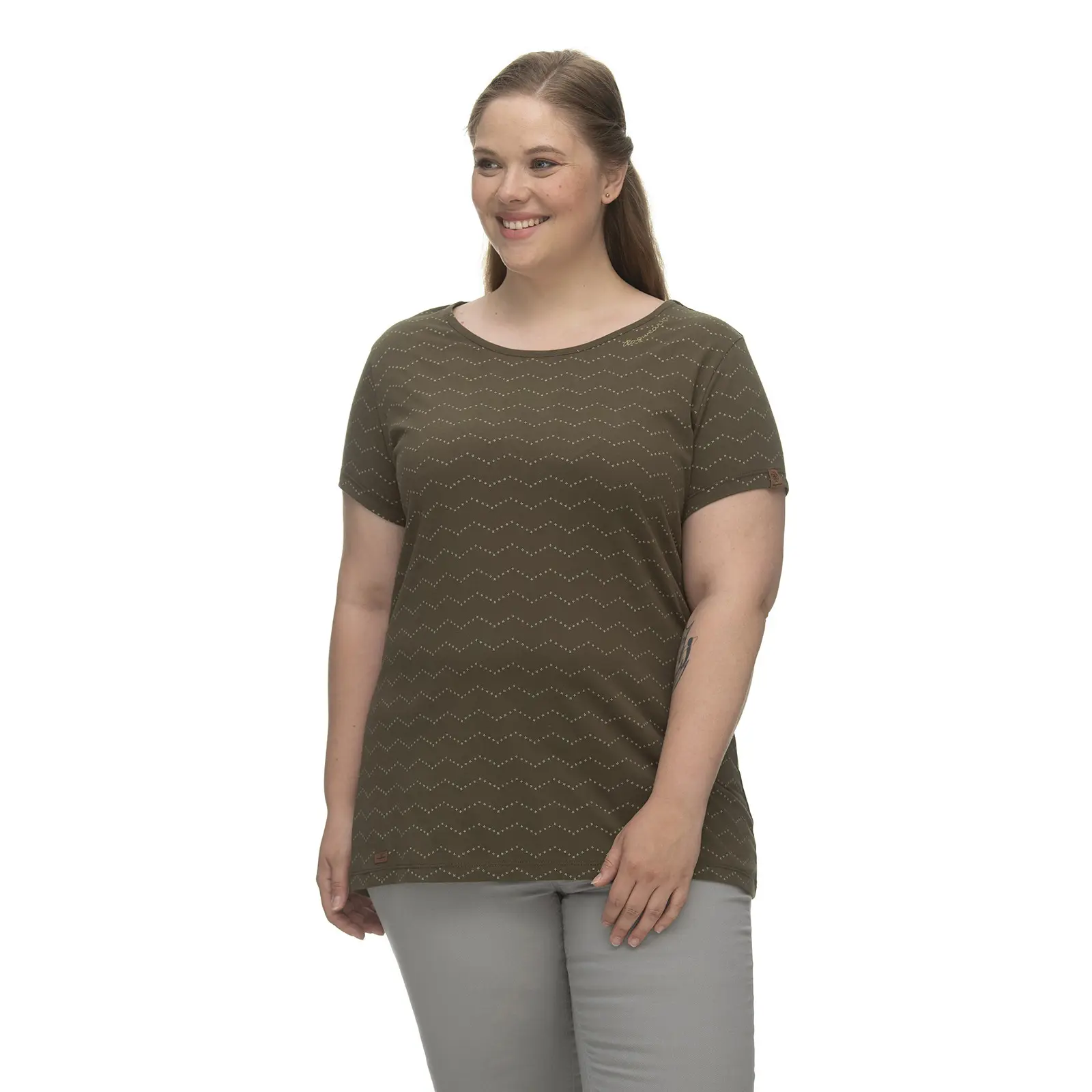 Damen T-Shirt Ragwear Mintt Zig Zag Plus