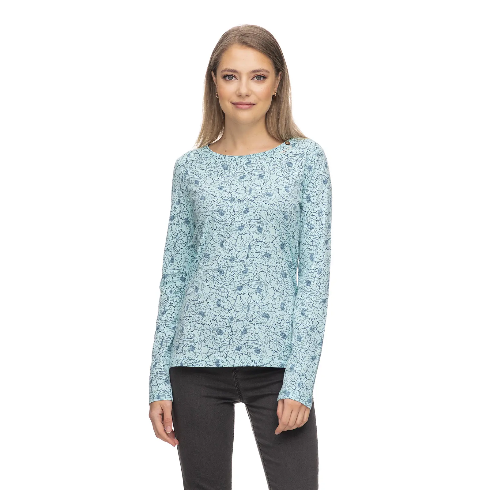 T-shirt maniche lunghe organico donna  Fllorah Print