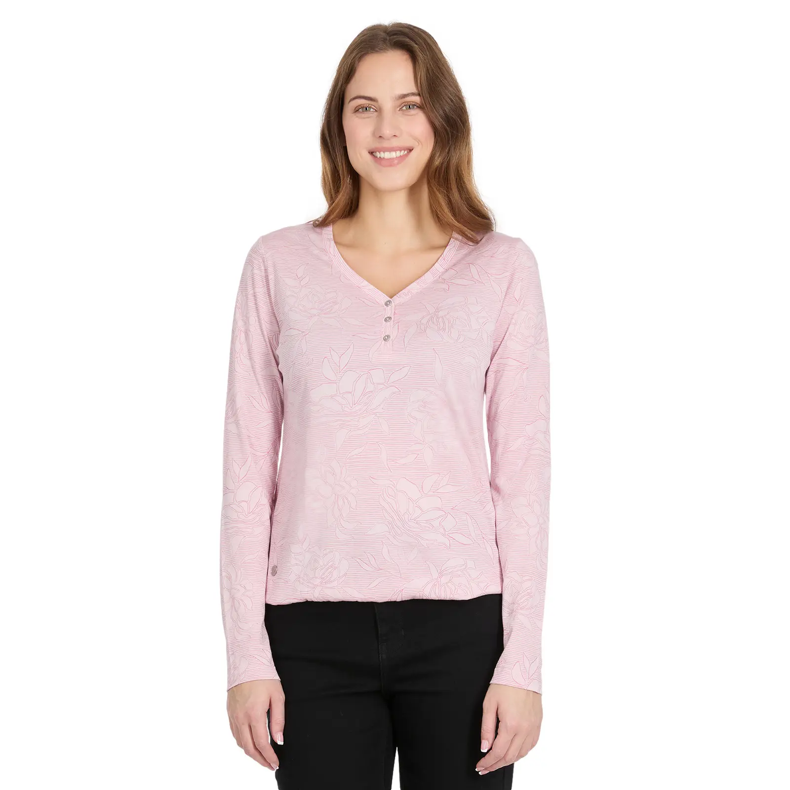 Langarmshirt Ragwear Pinkki Print