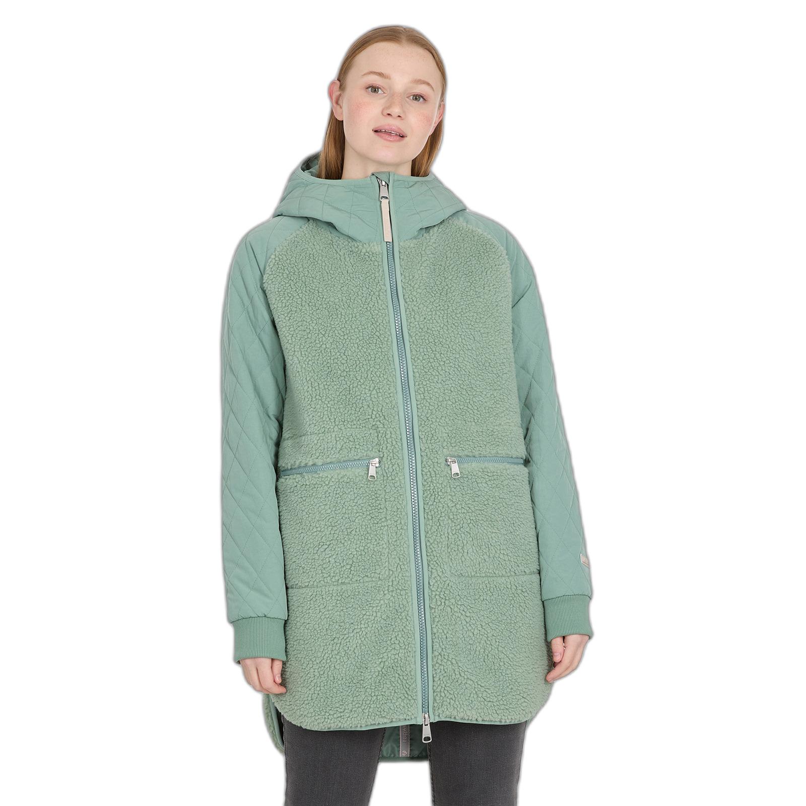 4255813146247 - Fleece mit Kapuze Damen Longeddy