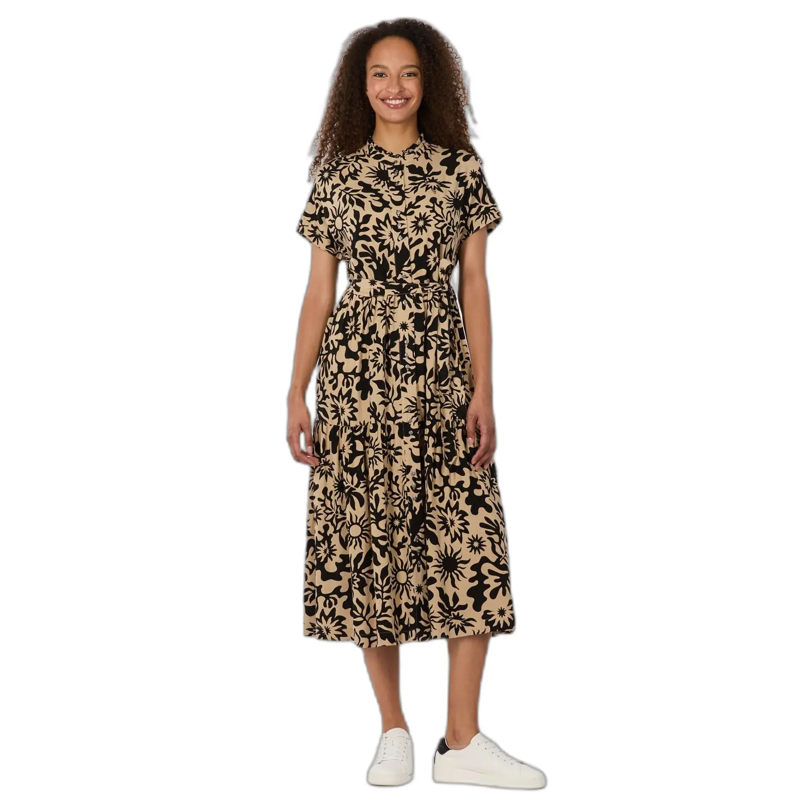 Langes bedrucktes Kleid, Damen Ragwear Liora