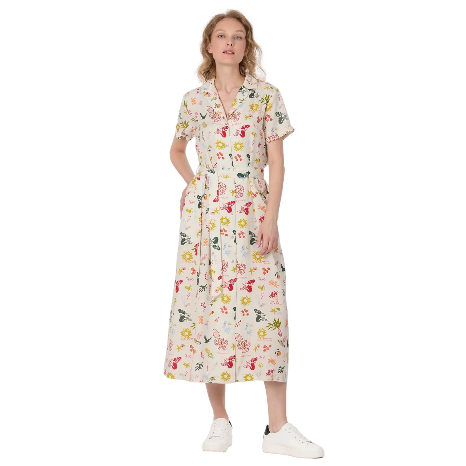Hemdkleid Damen Ragwear Sawira Long Print