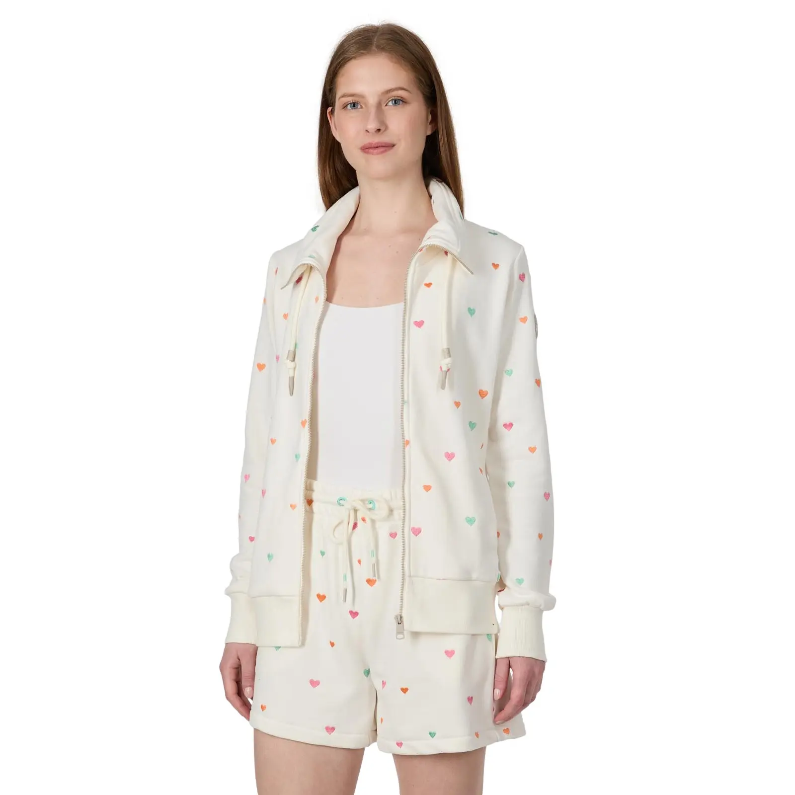 Felpa da donna con cerniera  Ronette Hearts