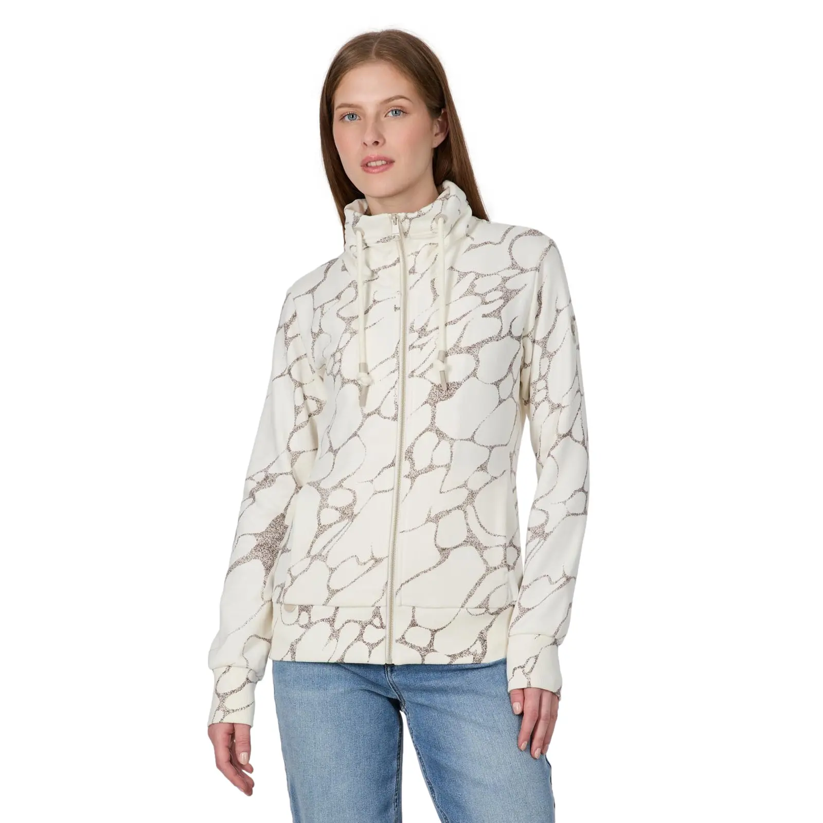 Felpa da donna con cerniera  Ronette Print