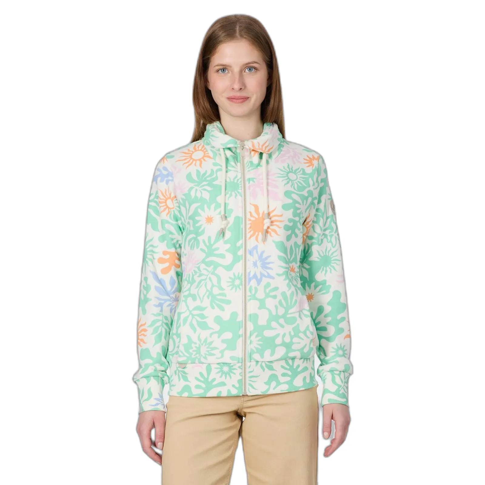Felpa da donna con cerniera  Ronette Print